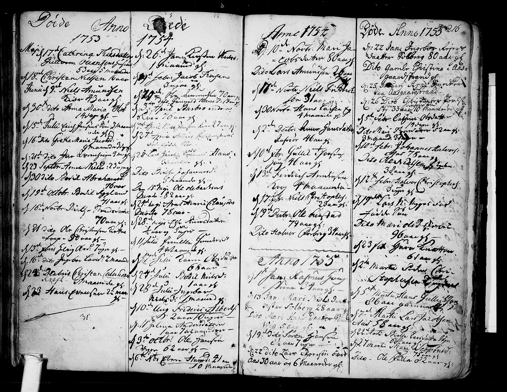 Borre kirkebøker, SAKO/A-338/F/Fa/L0002: Parish register (official) no. I 2, 1752-1806, p. 216