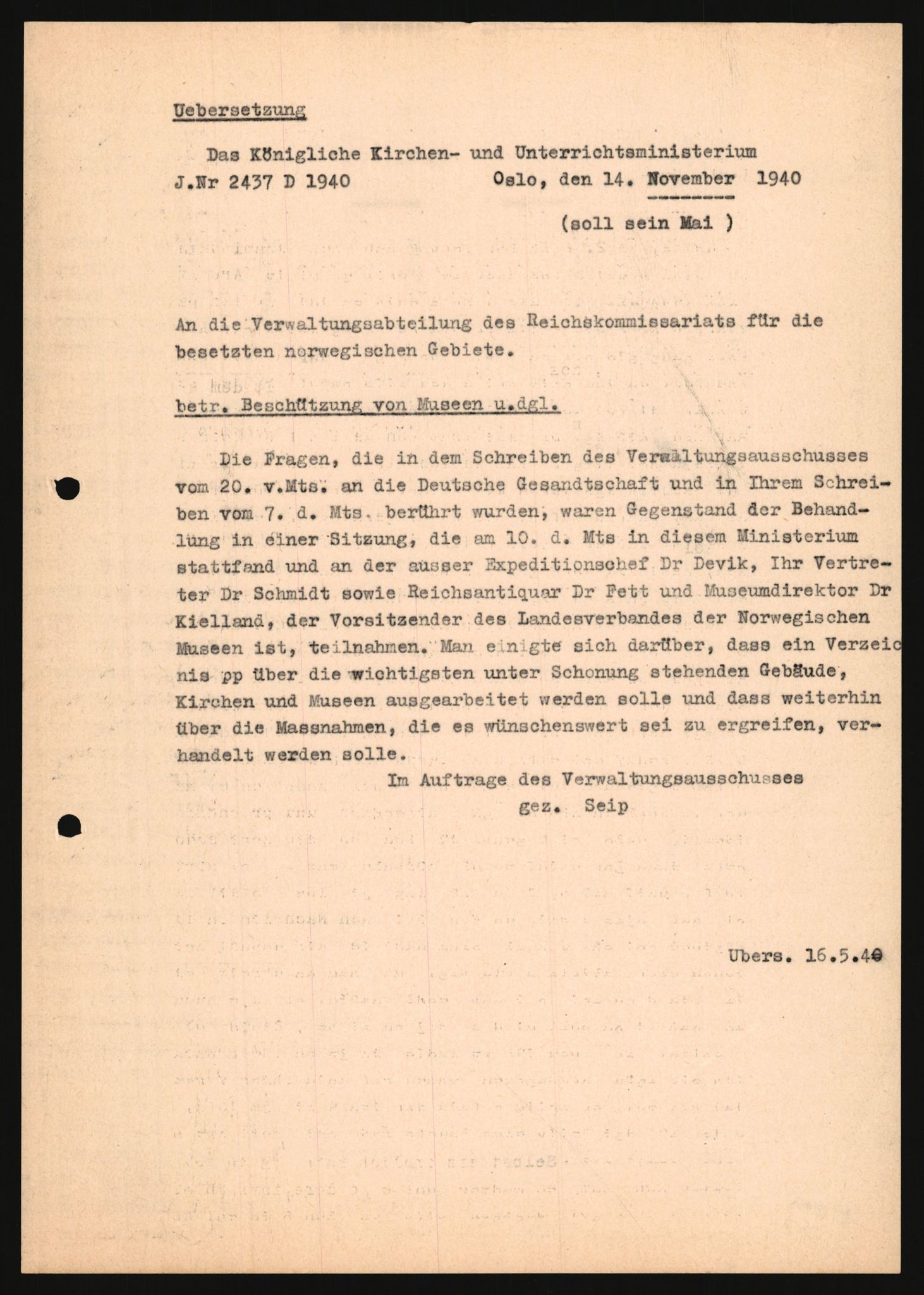 Forsvarets Overkommando. 2 kontor. Arkiv 11.4. Spredte tyske arkivsaker, AV/RA-RAFA-7031/D/Dar/Darb/L0013: Reichskommissariat - Hauptabteilung Vervaltung, 1917-1942, p. 1367