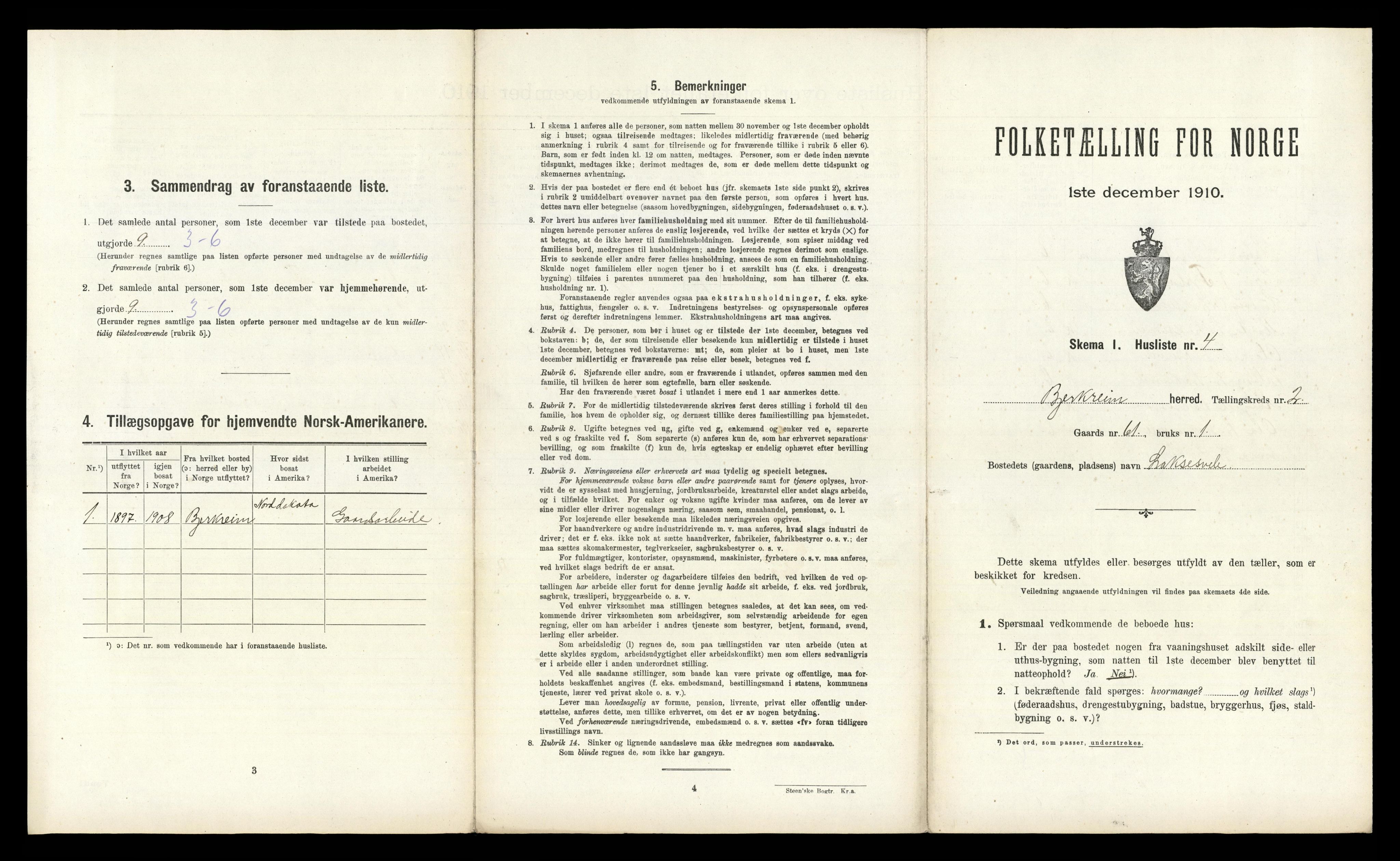 RA, 1910 census for Bjerkreim, 1910, p. 78