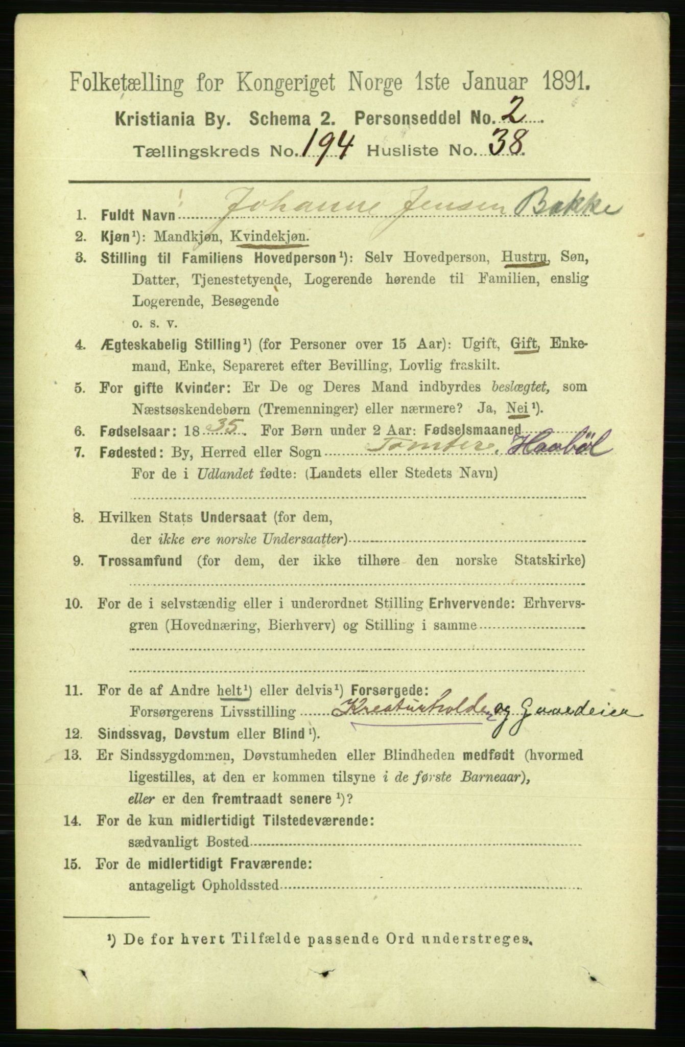 RA, 1891 census for 0301 Kristiania, 1891, p. 117430