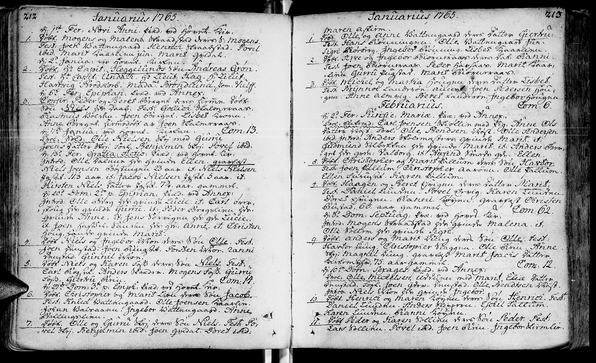 Ministerialprotokoller, klokkerbøker og fødselsregistre - Sør-Trøndelag, SAT/A-1456/646/L0605: Parish register (official) no. 646A03, 1751-1790, p. 212-213