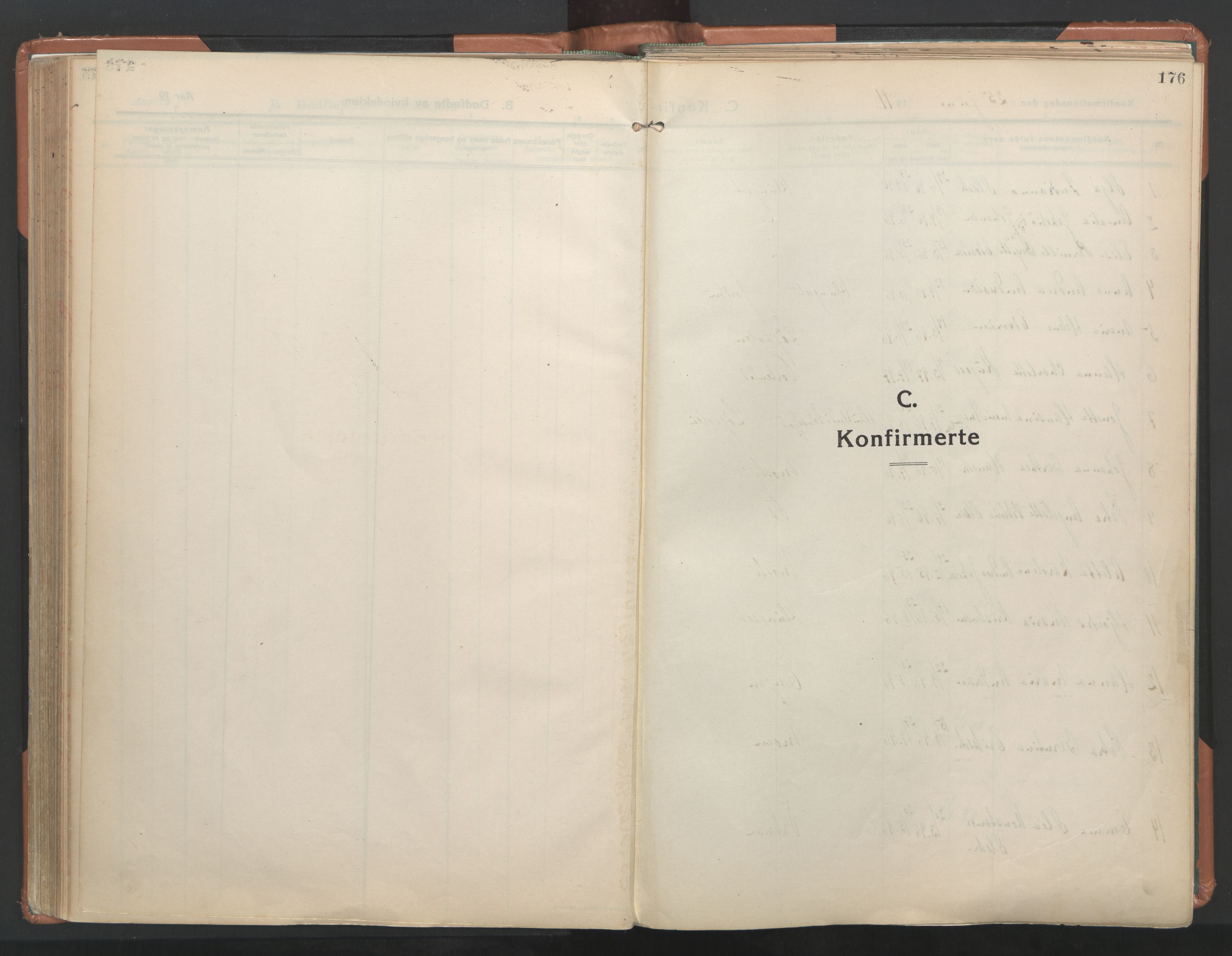 Ministerialprotokoller, klokkerbøker og fødselsregistre - Nordland, AV/SAT-A-1459/849/L0698: Parish register (official) no. 849A09, 1911-1924, p. 176