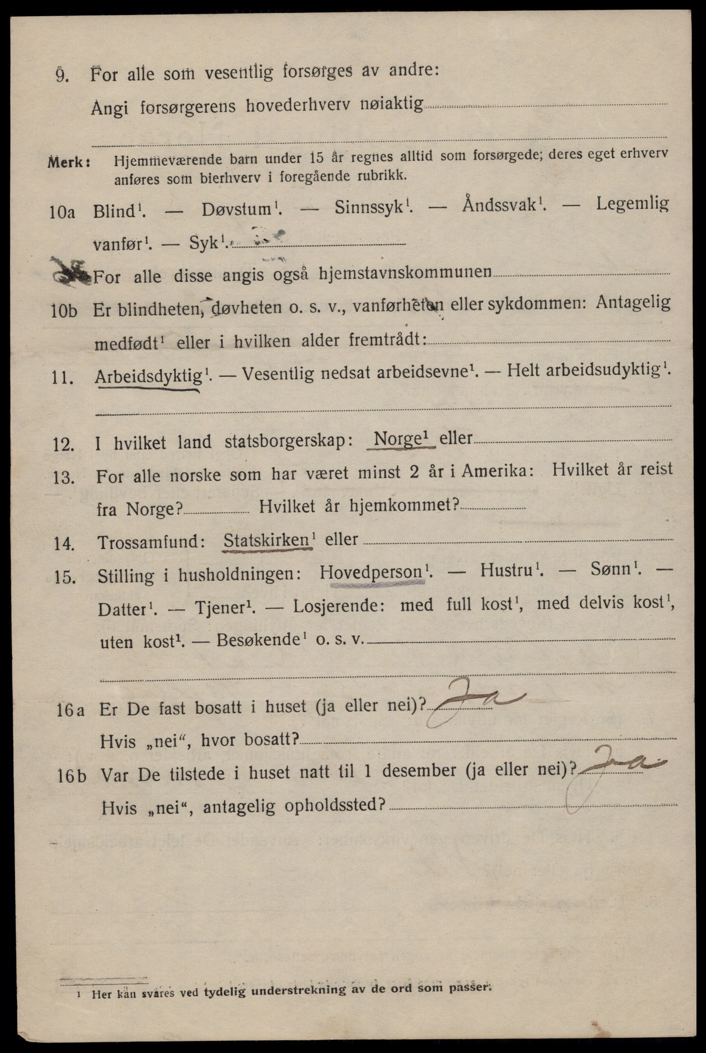 SAST, 1920 census for Stavanger, 1920, p. 79045