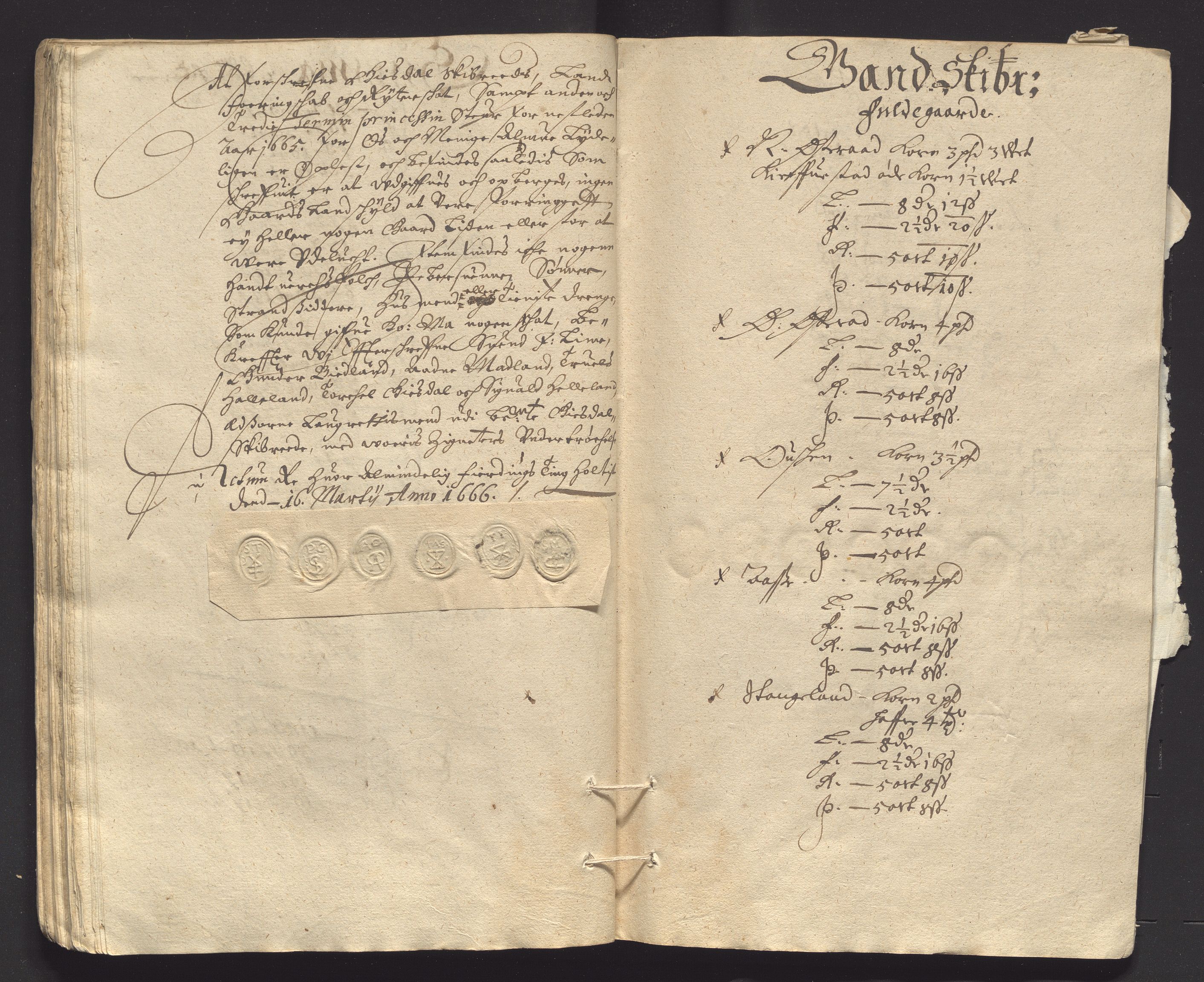 Stavanger len, AV/SAST-A-101870/Ob/L0042: Diverse, 1665-1670, p. 124