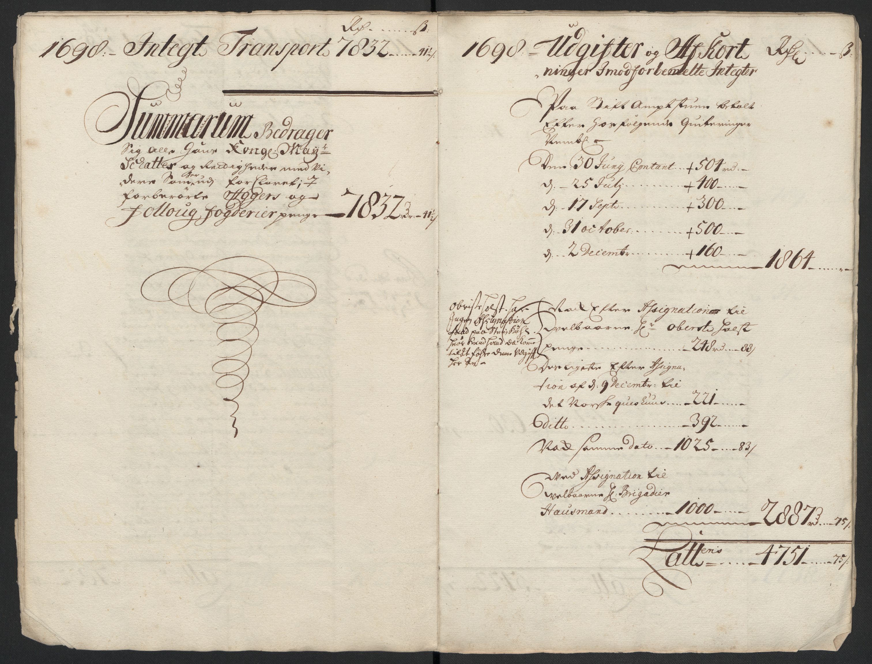 Rentekammeret inntil 1814, Reviderte regnskaper, Fogderegnskap, AV/RA-EA-4092/R10/L0441: Fogderegnskap Aker og Follo, 1698, p. 10