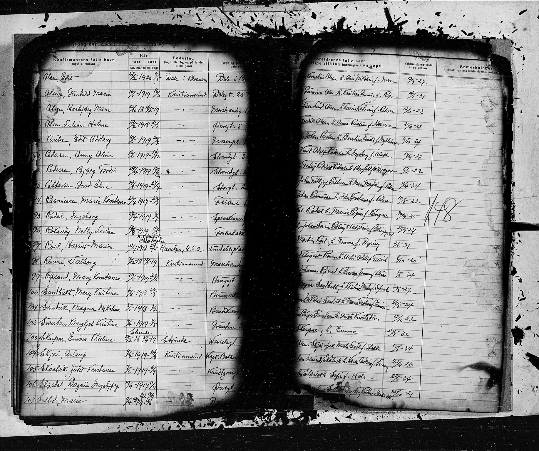 Kristiansund sokneprestkontor, AV/SAT-A-1068/1/I/I1: Parish register (official) no. 9c, 1925-1934, p. 148