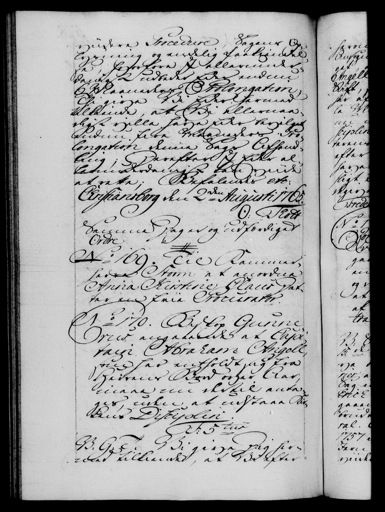 Danske Kanselli 1572-1799, AV/RA-EA-3023/F/Fc/Fca/Fcab/L0037: Norske tegnelser, 1762-1766, p. 528b