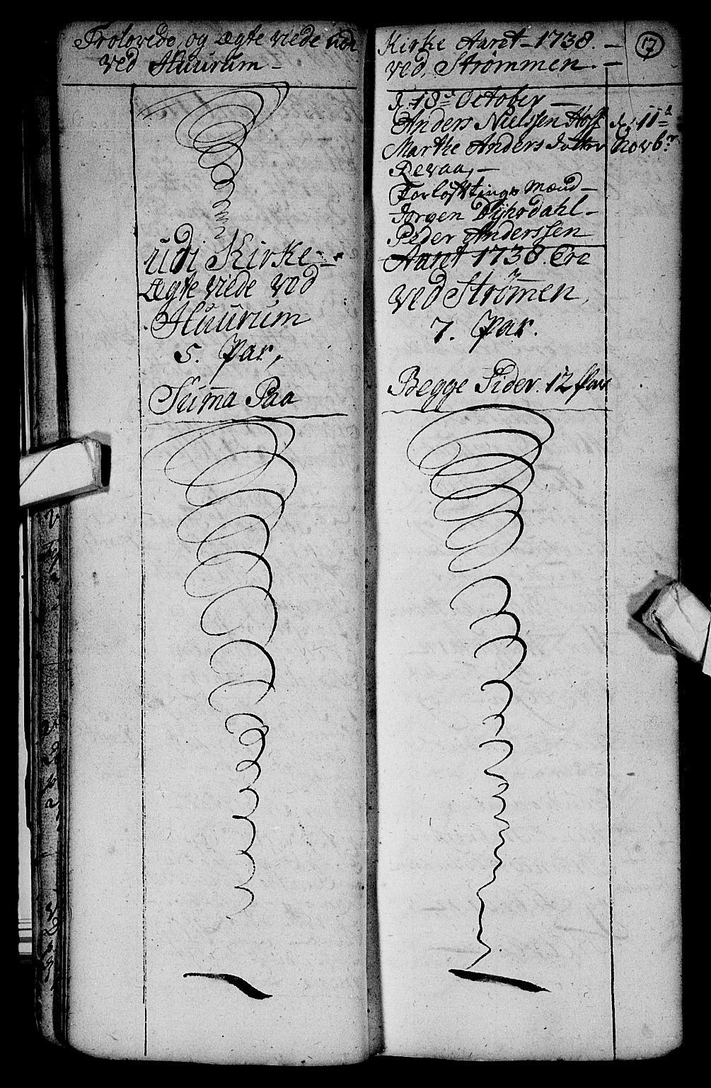 Hurum kirkebøker, AV/SAKO-A-229/F/Fa/L0003: Parish register (official) no. 3, 1733-1757, p. 17