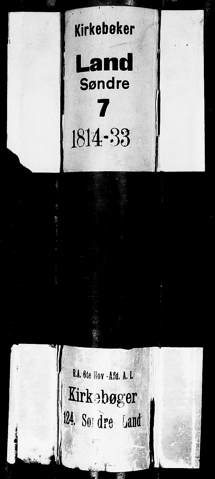 Land prestekontor, AV/SAH-PREST-120/H/Ha/Hab/L0001: Parish register (copy) no. 1, 1814-1833