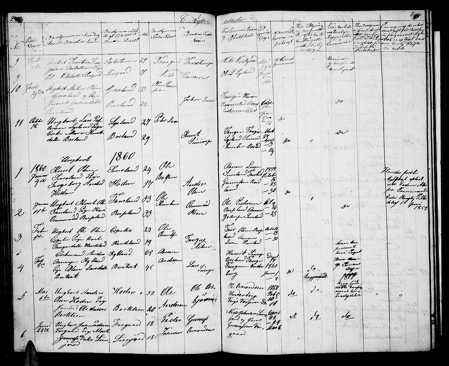 Åseral sokneprestkontor, SAK/1111-0051/F/Fb/L0001: Parish register (copy) no. B 1, 1856-1877, p. 244-245