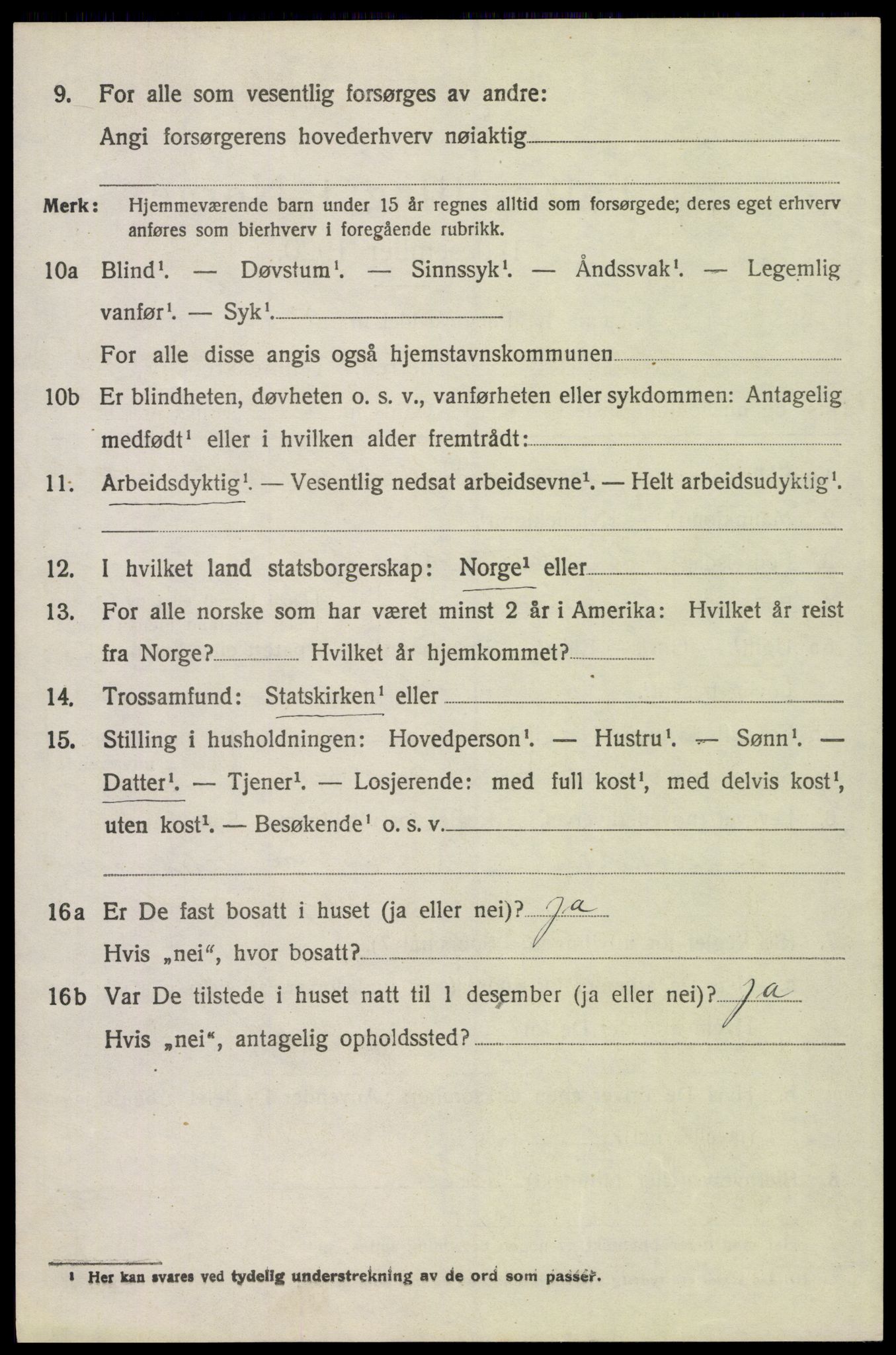 SAH, 1920 census for Trysil, 1920, p. 14568