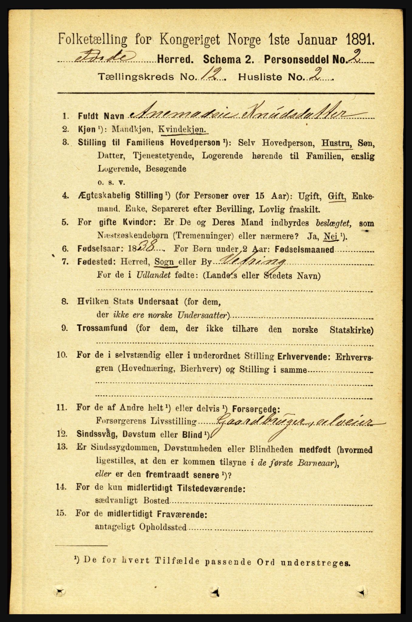 RA, 1891 census for 1432 Førde, 1891, p. 4289