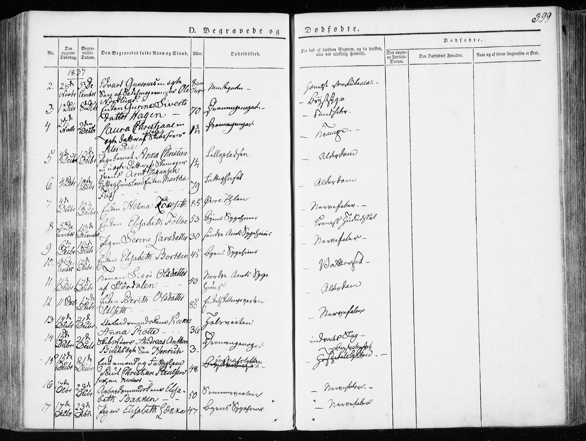 Ministerialprotokoller, klokkerbøker og fødselsregistre - Sør-Trøndelag, SAT/A-1456/601/L0047: Parish register (official) no. 601A15, 1831-1839, p. 399