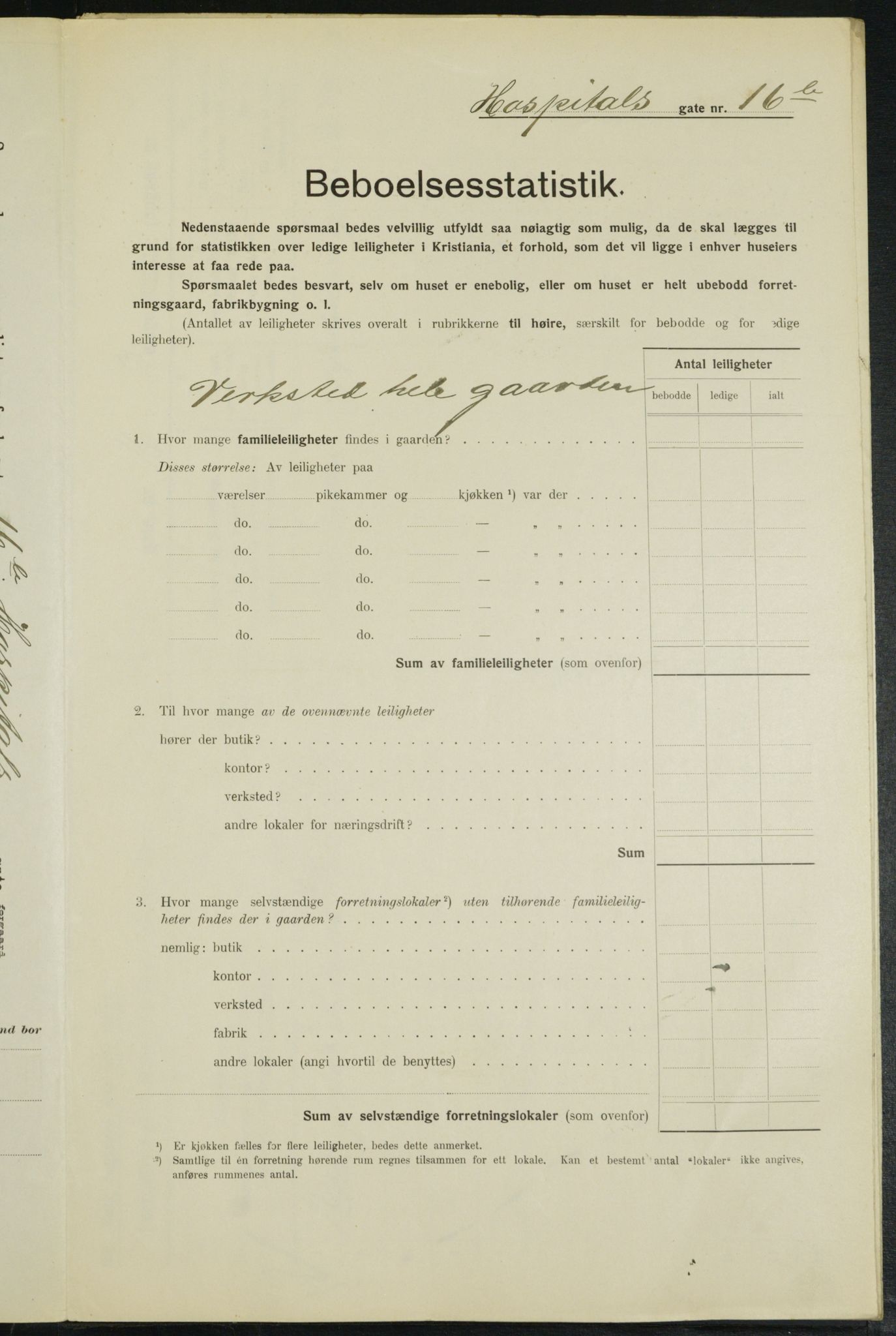 OBA, Municipal Census 1914 for Kristiania, 1914, p. 41593