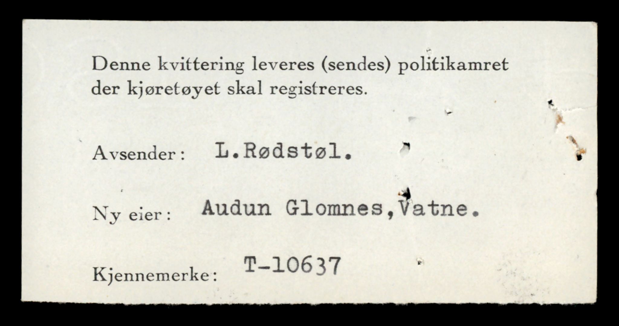 Møre og Romsdal vegkontor - Ålesund trafikkstasjon, AV/SAT-A-4099/F/Fe/L0022: Registreringskort for kjøretøy T 10584 - T 10694, 1927-1998, p. 1638