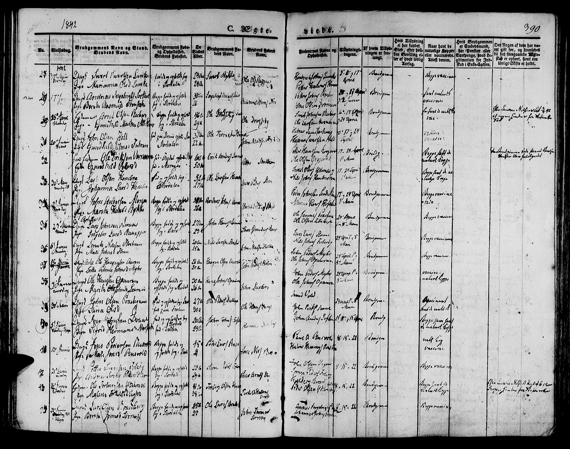 Ministerialprotokoller, klokkerbøker og fødselsregistre - Nord-Trøndelag, AV/SAT-A-1458/709/L0072: Parish register (official) no. 709A12, 1833-1844, p. 390