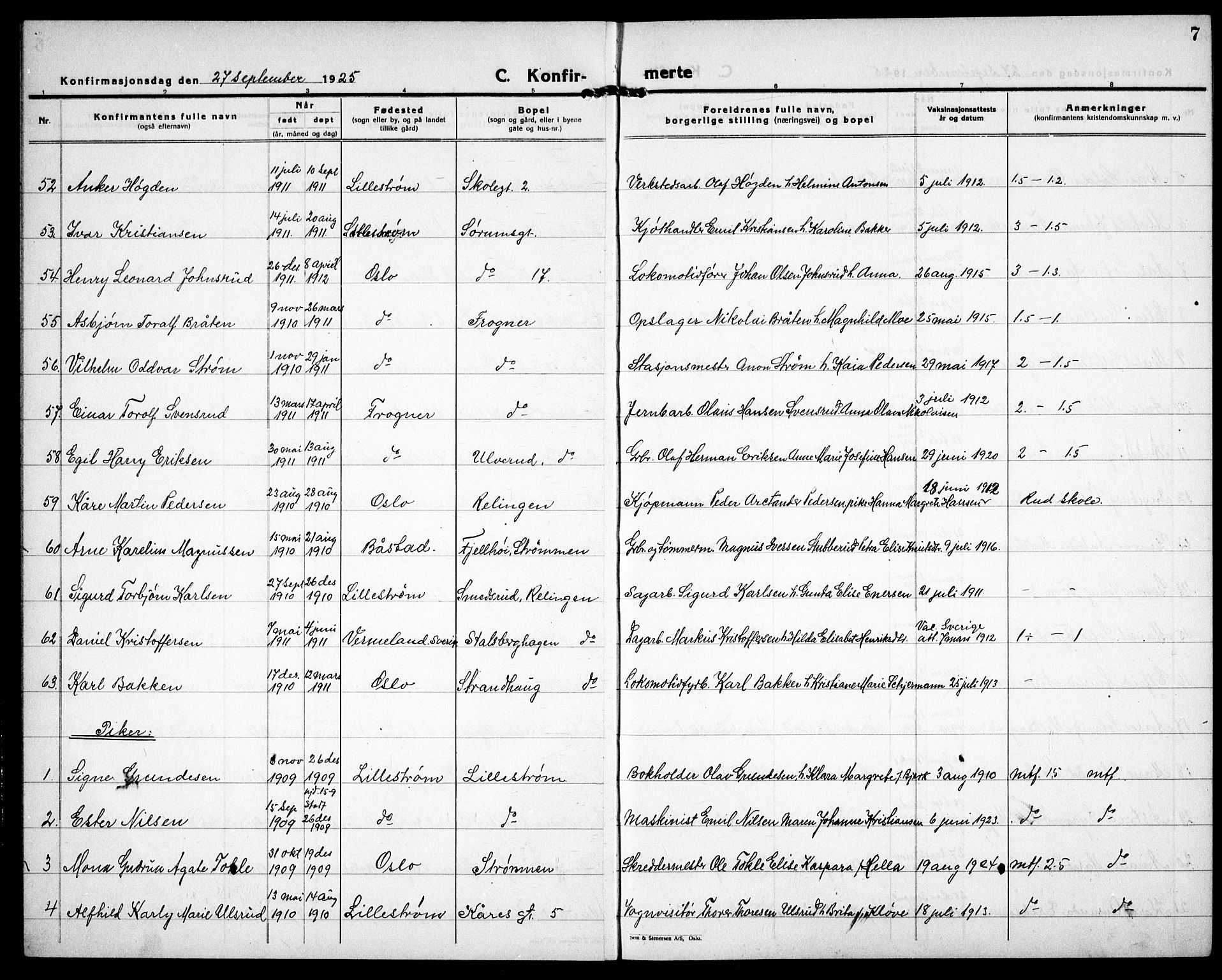 Skedsmo prestekontor Kirkebøker, AV/SAO-A-10033a/G/Gc/L0003: Parish register (copy) no. III 4, 1926-1939, p. 7