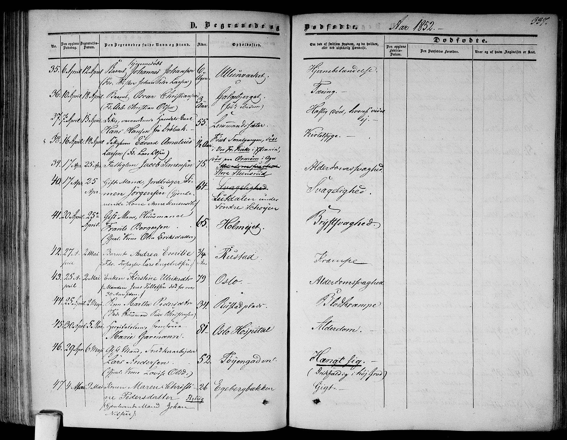 Gamlebyen prestekontor Kirkebøker, AV/SAO-A-10884/F/Fa/L0004: Parish register (official) no. 4, 1850-1857, p. 337