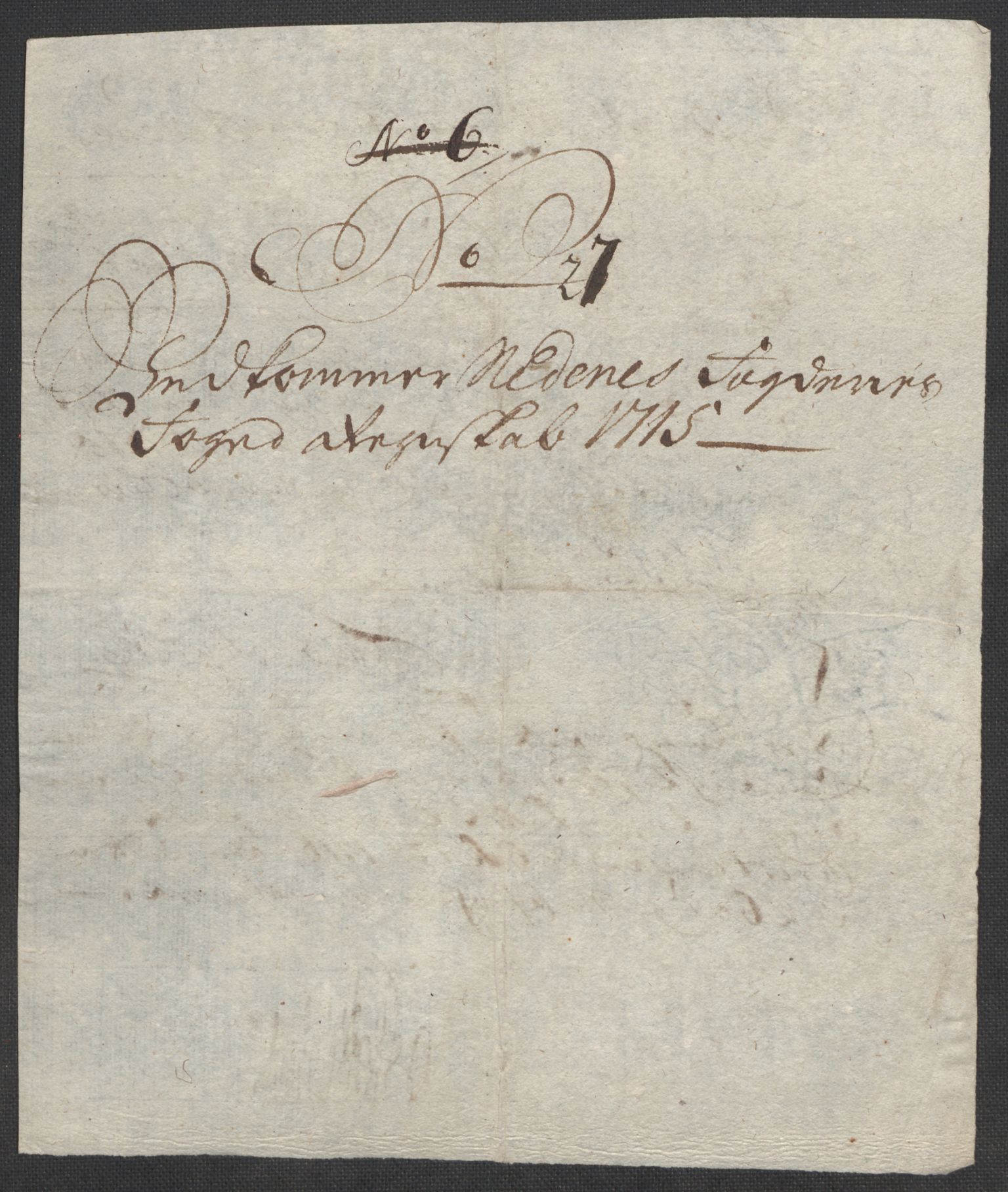 Rentekammeret inntil 1814, Reviderte regnskaper, Fogderegnskap, AV/RA-EA-4092/R39/L2323: Fogderegnskap Nedenes, 1715, p. 268