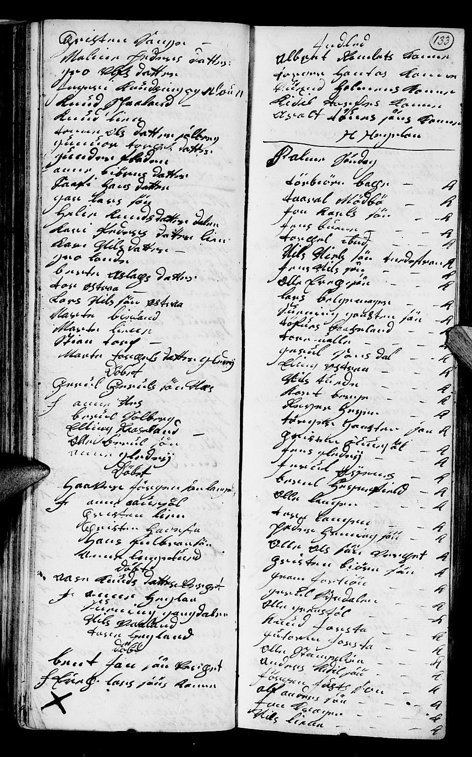 Holt sokneprestkontor, AV/SAK-1111-0021/F/Fb/L0004: Parish register (copy) no. B 4, 1730-1746, p. 133