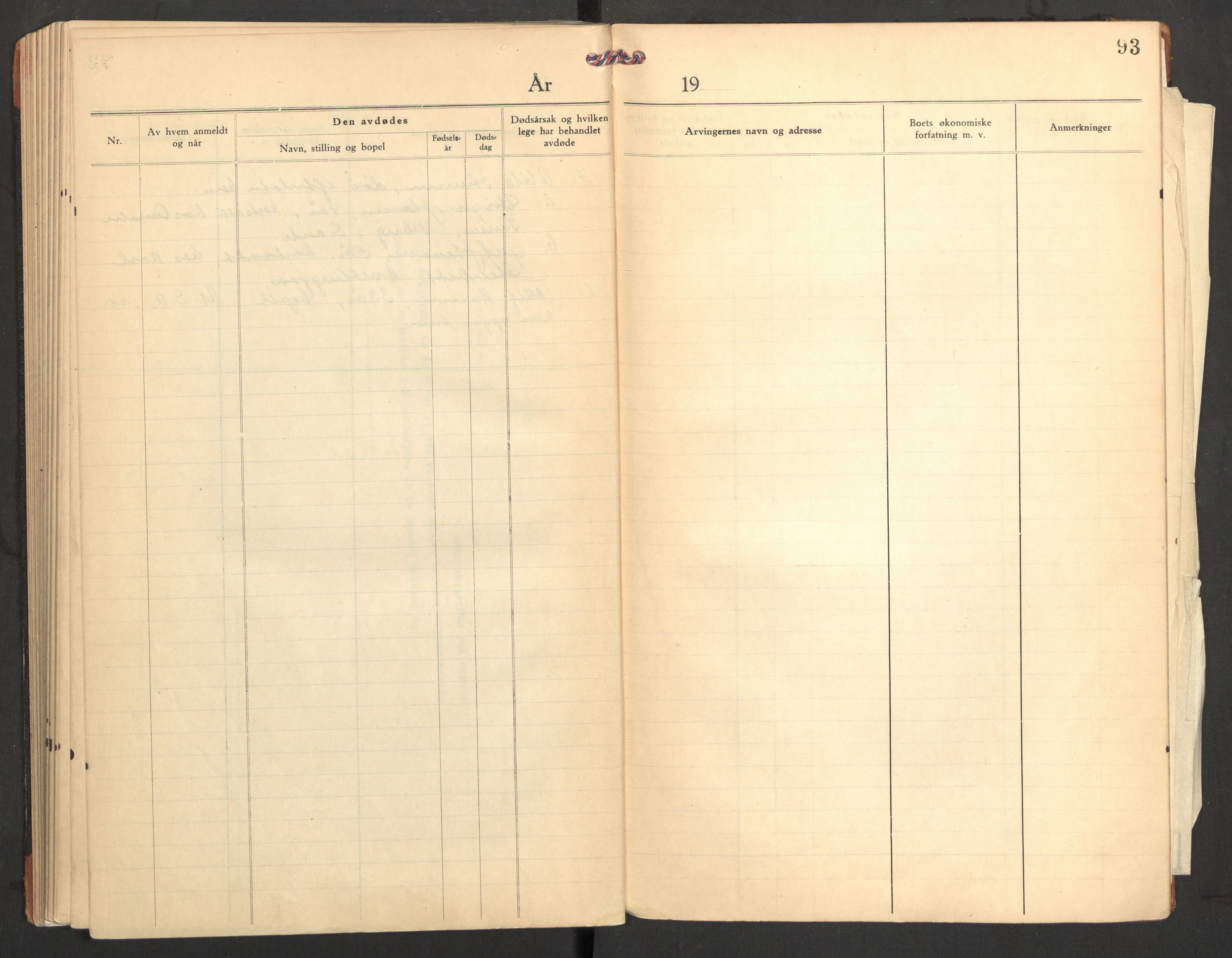 Nedre Eiker lensmannskontor, AV/SAKO-A-530/H/Ha/L0004: Dødsfallsprotokoll, 1928-1934, p. 94