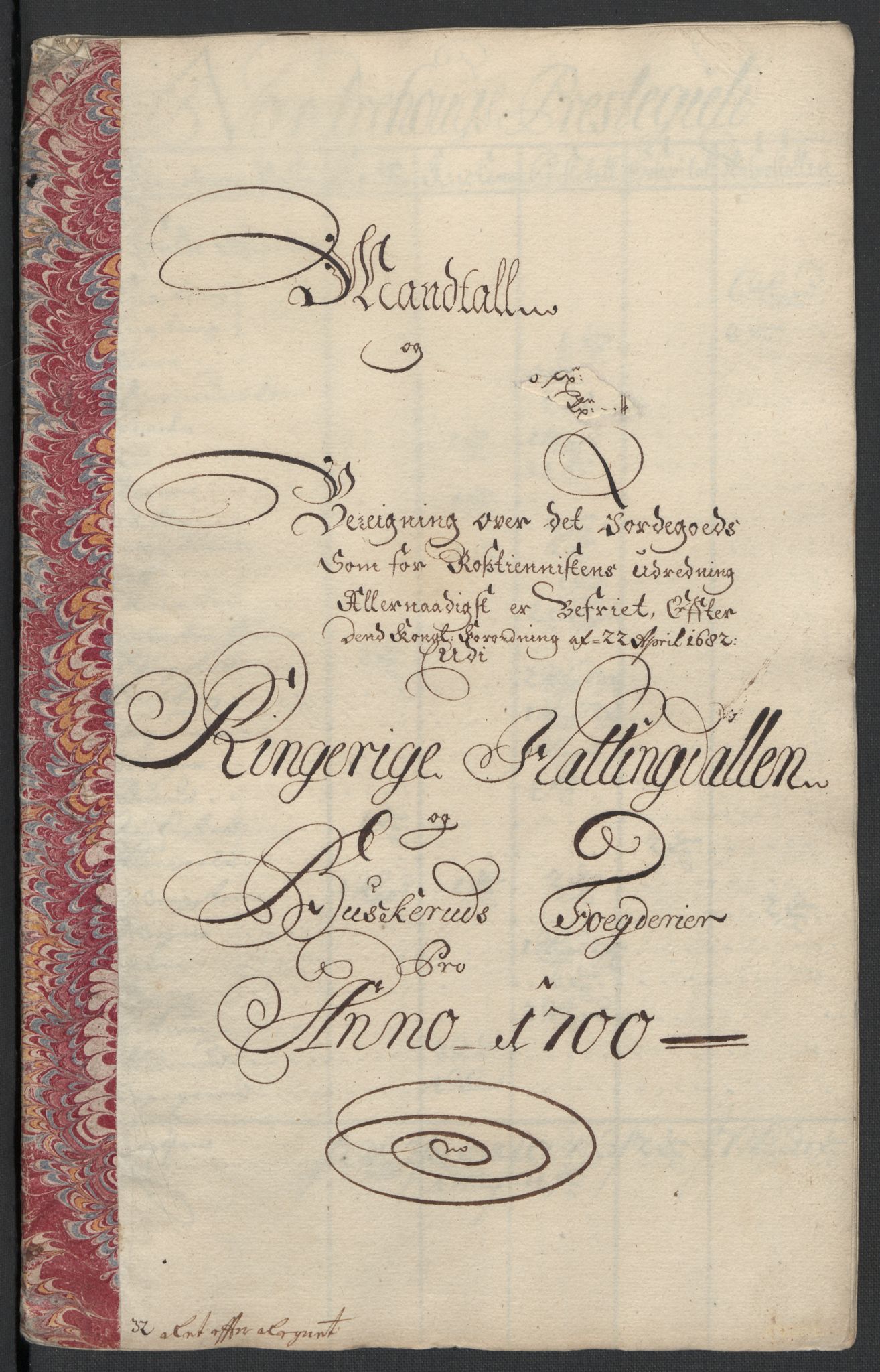 Rentekammeret inntil 1814, Reviderte regnskaper, Fogderegnskap, RA/EA-4092/R22/L1457: Fogderegnskap Ringerike, Hallingdal og Buskerud, 1700, p. 154