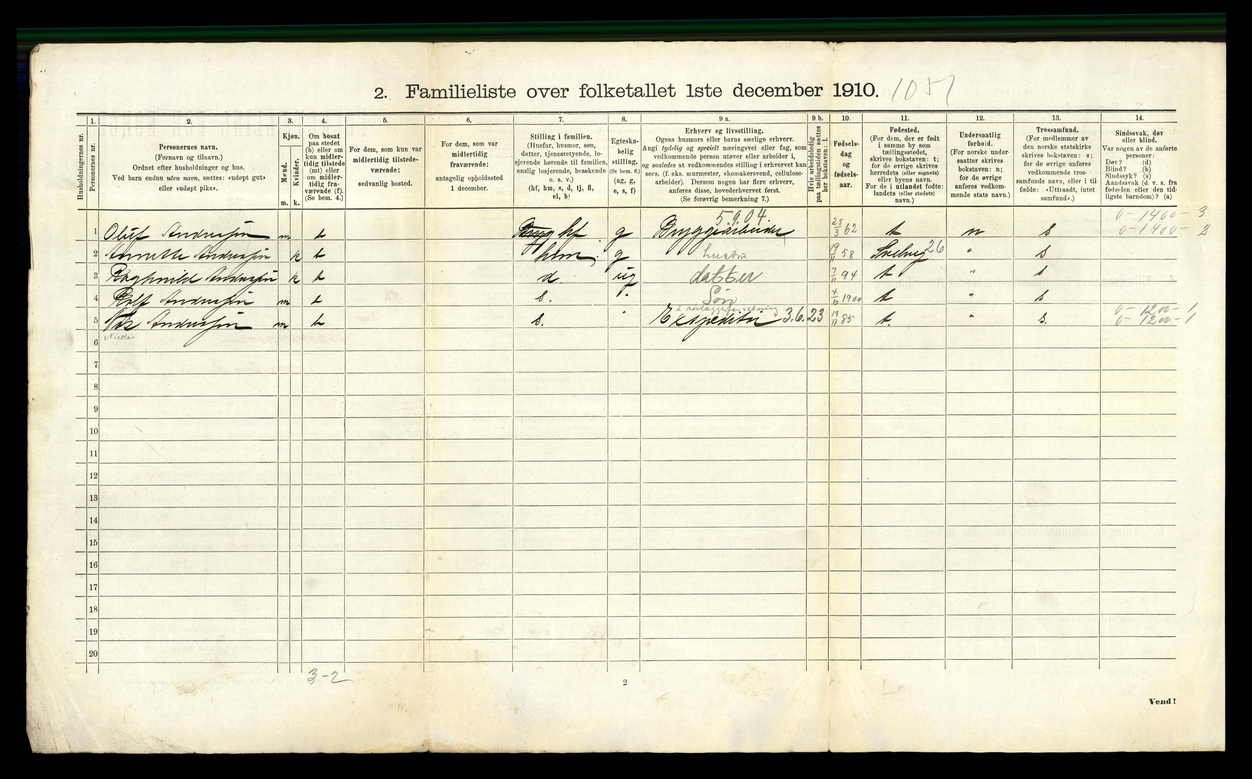 RA, 1910 census for Drammen, 1910, p. 9111