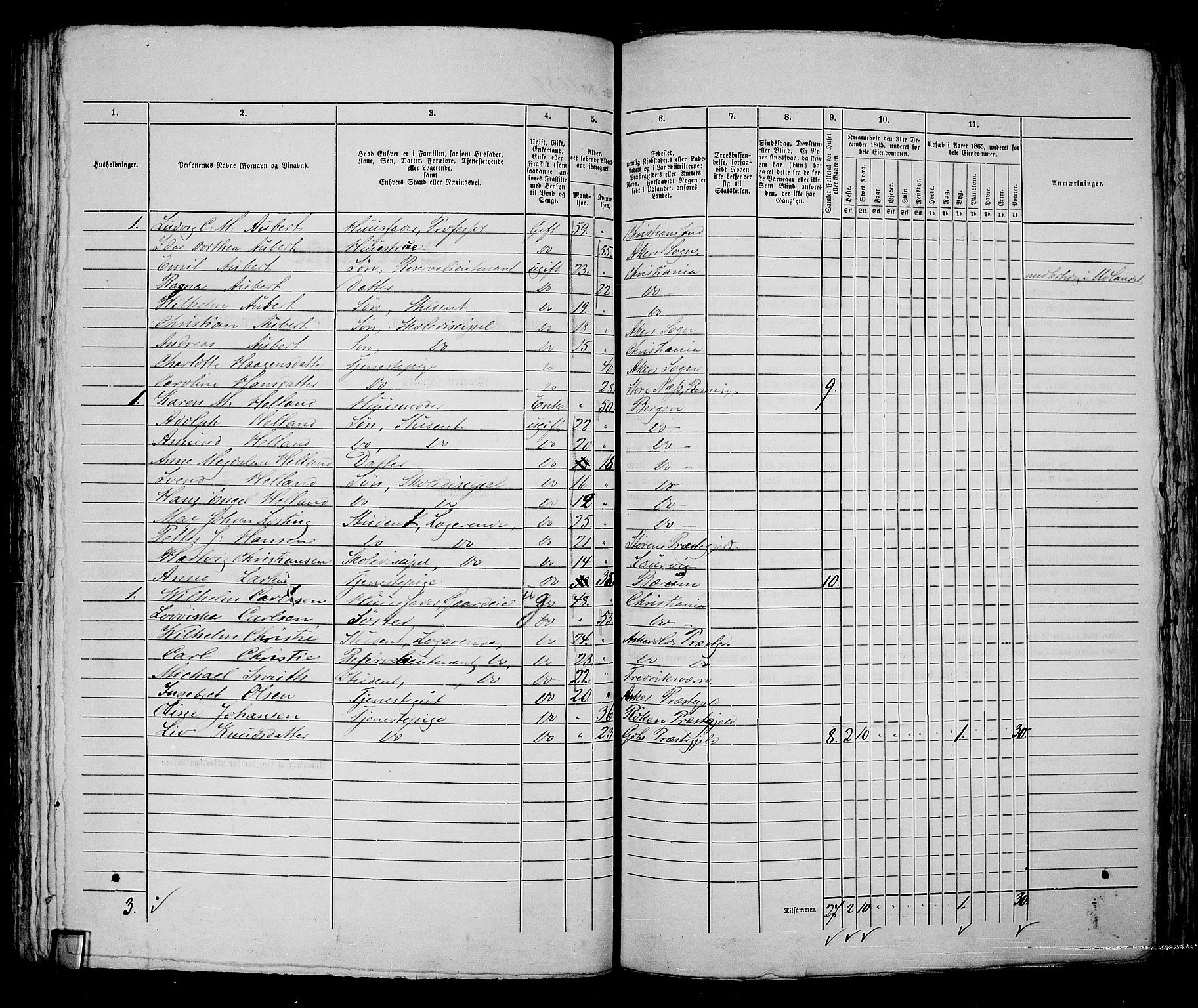 RA, 1865 census for Kristiania, 1865, p. 2463