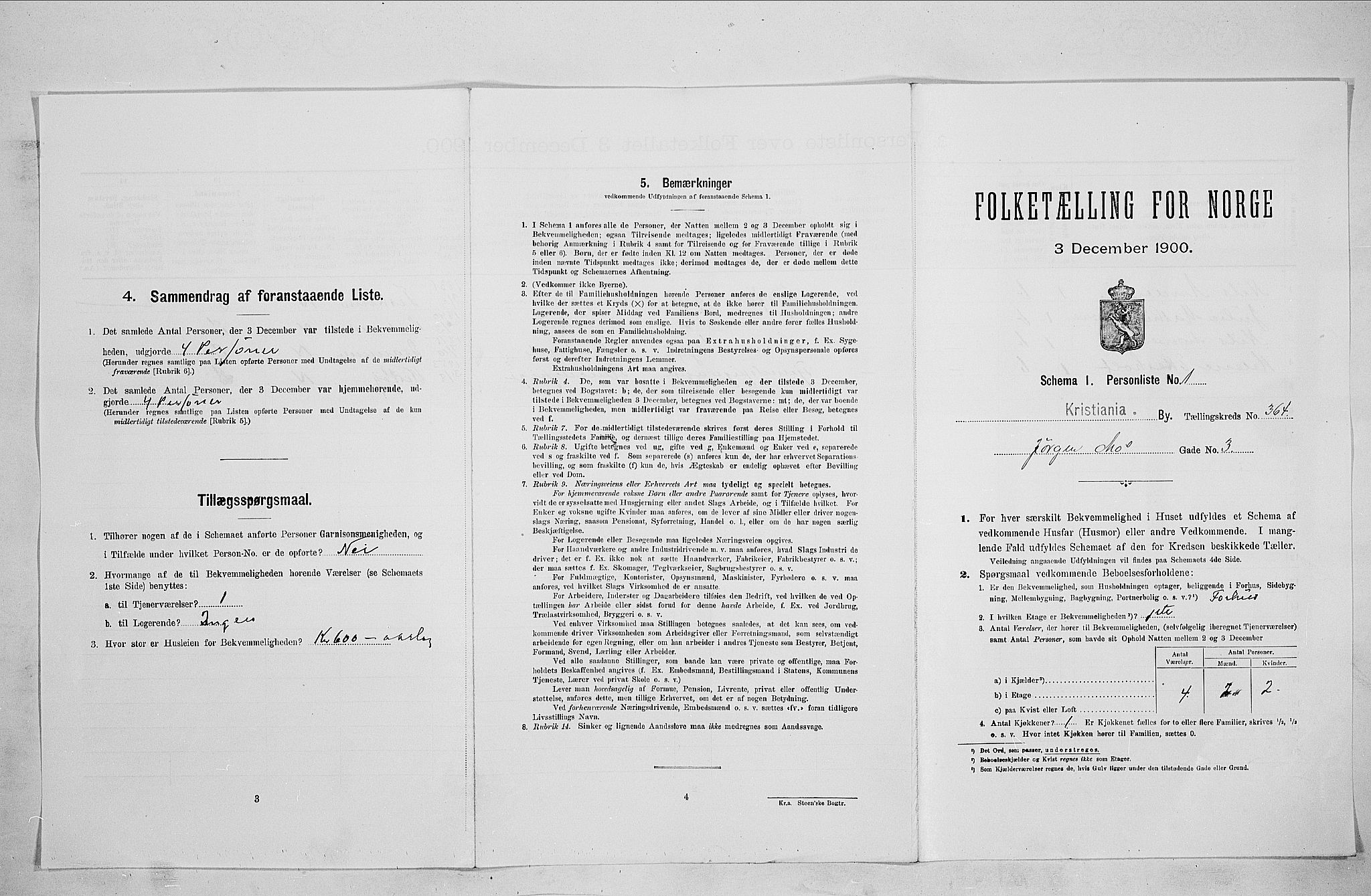 SAO, 1900 census for Kristiania, 1900, p. 44567