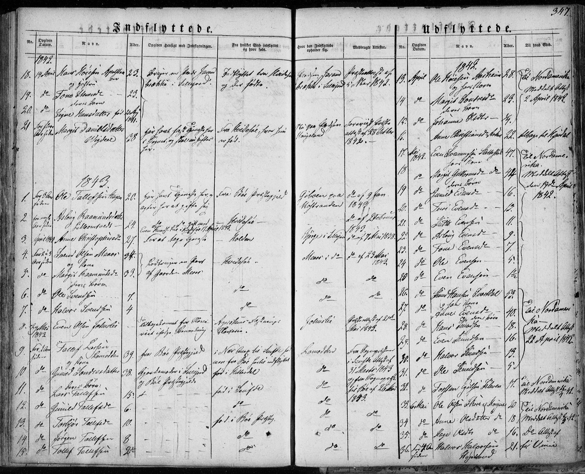 Seljord kirkebøker, SAKO/A-20/F/Fa/L0011: Parish register (official) no. I 11, 1831-1849, p. 347