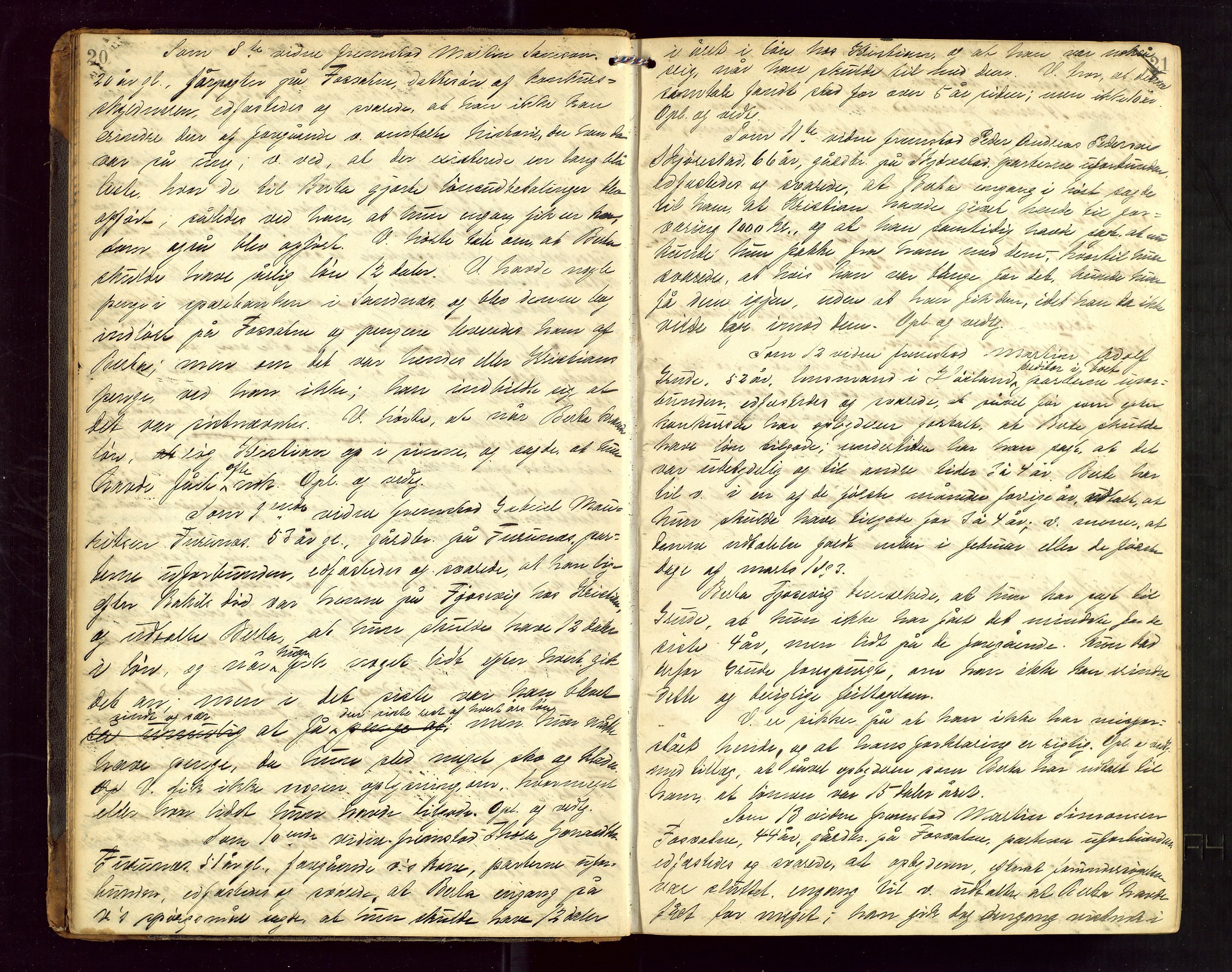 Jæren sorenskriveri, AV/SAST-A-100310/01/5/50/50BA/L0005: SKIFTEFORHANDLINGSPROTOKOLL, 1893-1901, p. 20-21