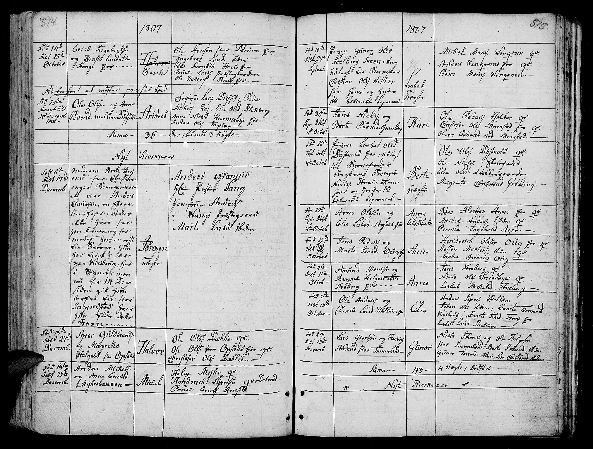 Vang prestekontor, Hedmark, AV/SAH-PREST-008/H/Ha/Haa/L0005: Parish register (official) no. 5, 1732-1809, p. 514-515