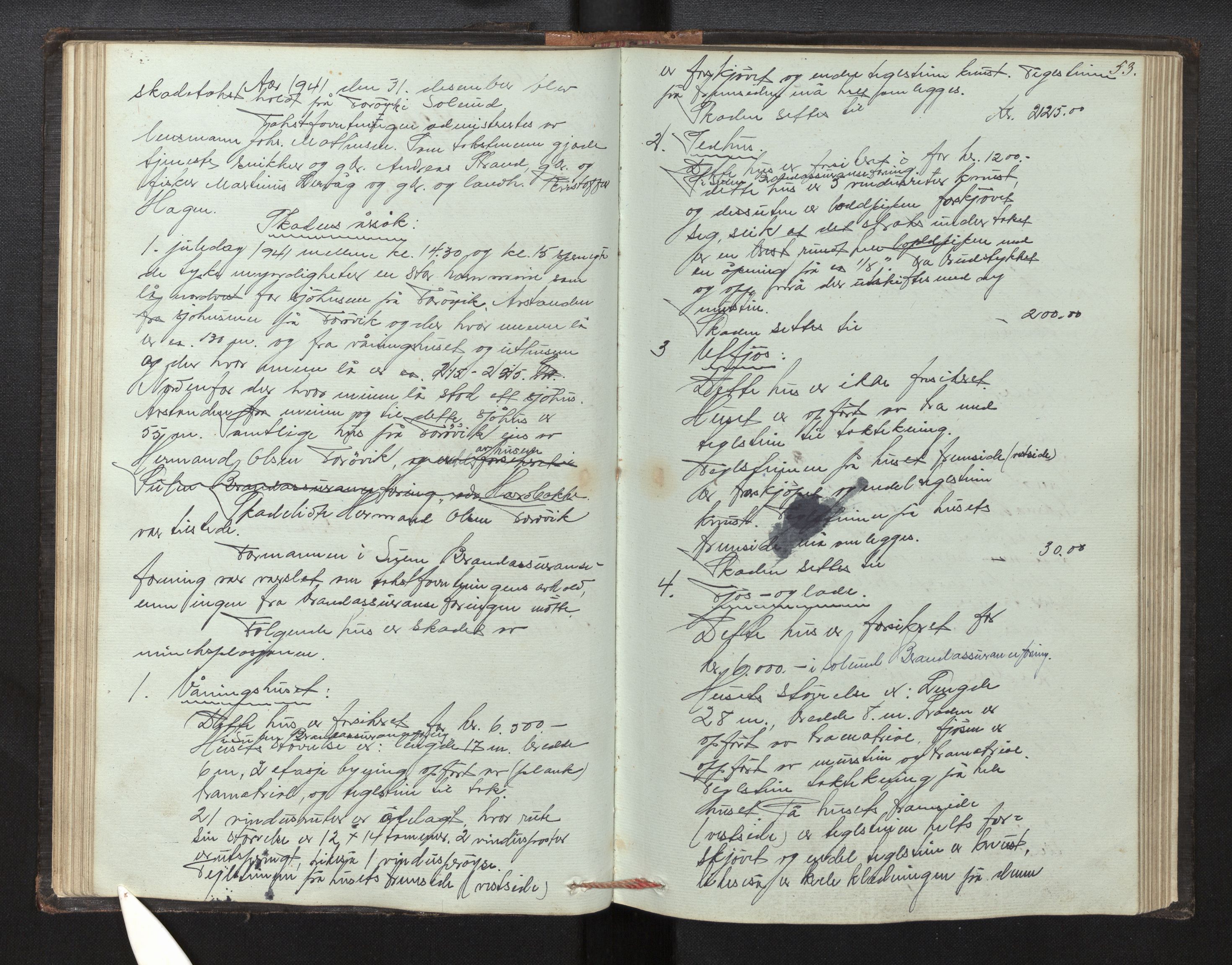 Lensmannen i Solund, AV/SAB-A-30001/0012/L0001: Branntakstprotokoll, 1846-1958, p. 52b-53a