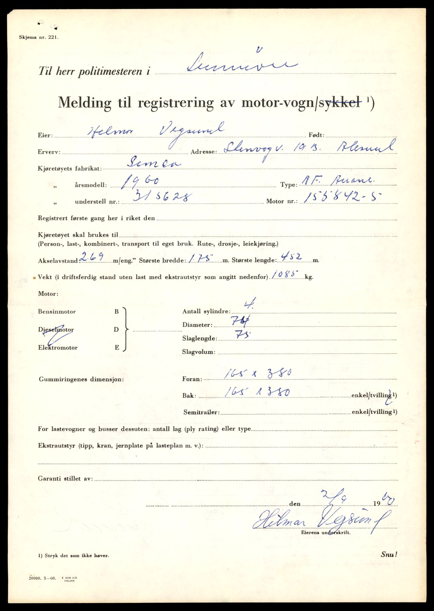 Møre og Romsdal vegkontor - Ålesund trafikkstasjon, SAT/A-4099/F/Fe/L0008: Registreringskort for kjøretøy T 747 - T 894, 1927-1998, p. 2796