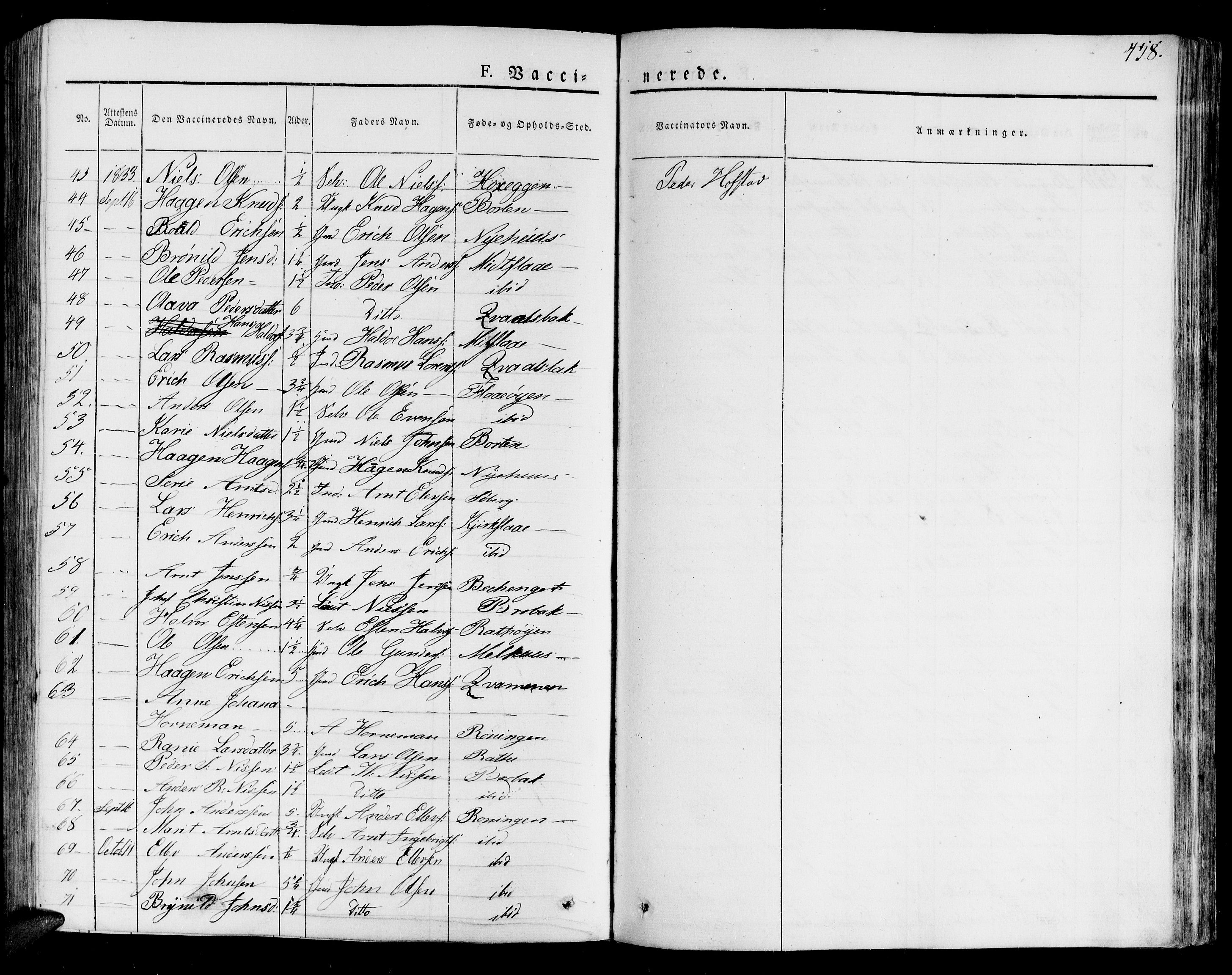 Ministerialprotokoller, klokkerbøker og fødselsregistre - Sør-Trøndelag, AV/SAT-A-1456/691/L1070: Parish register (official) no. 691A05 /1, 1826-1841, p. 458