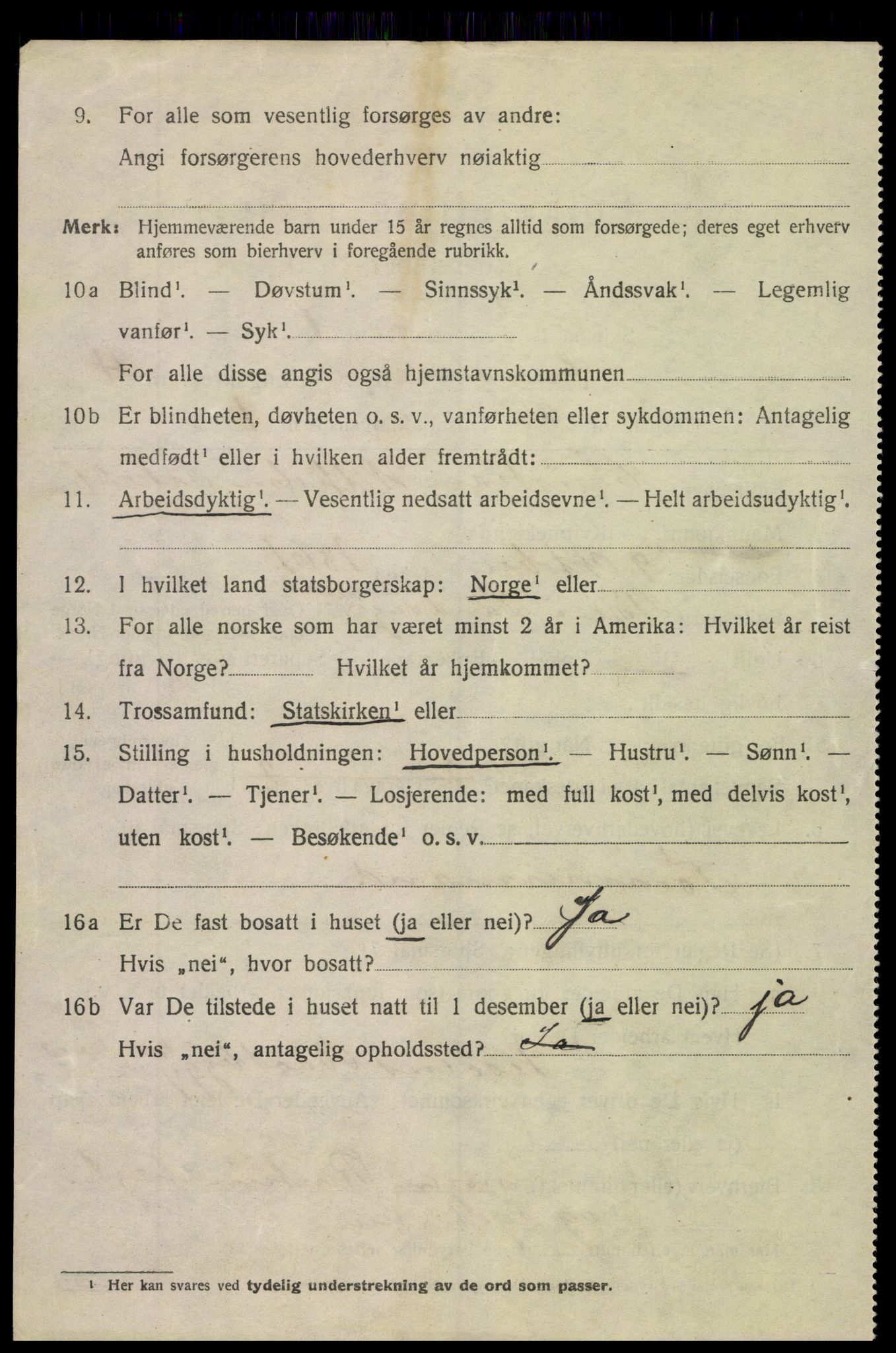 SAK, 1920 census for Grimstad, 1920, p. 5440