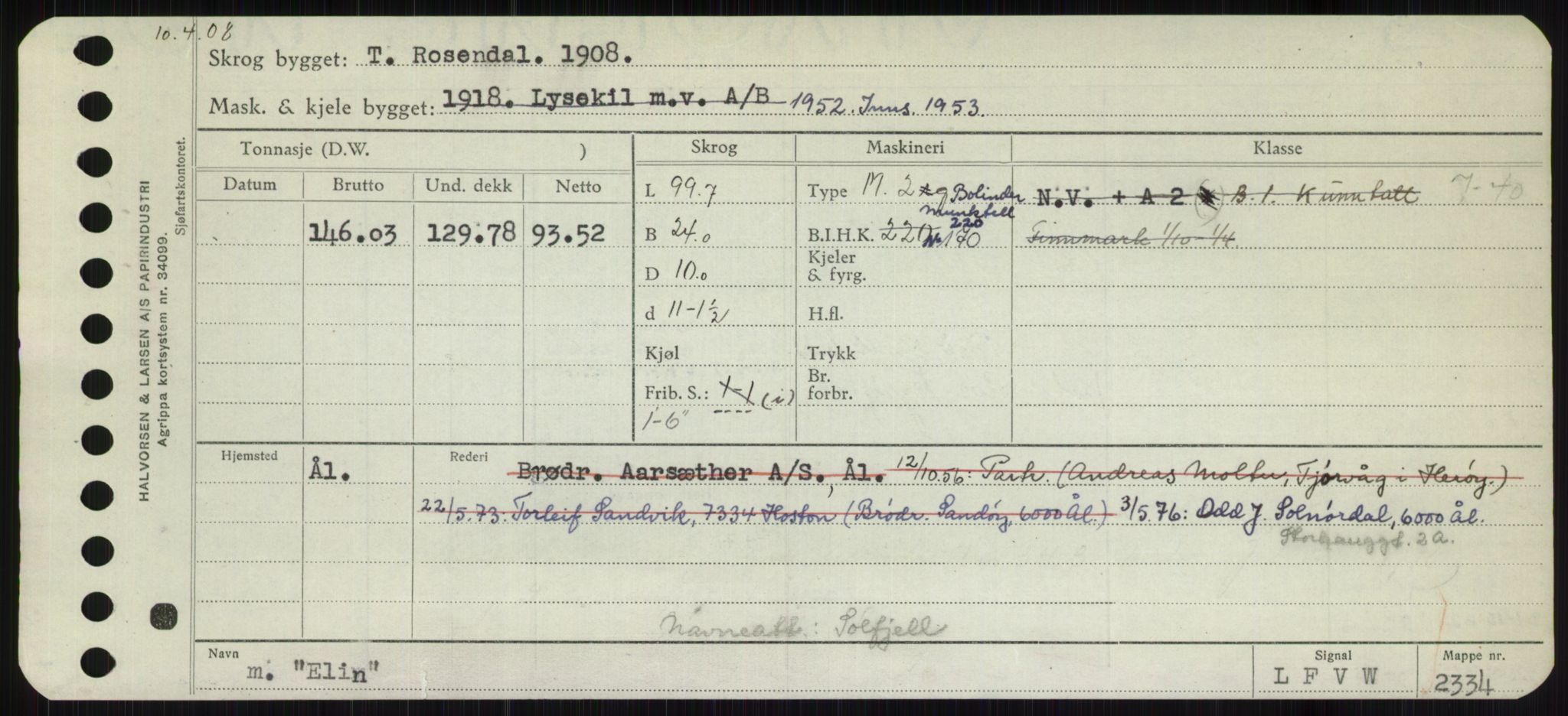 Sjøfartsdirektoratet med forløpere, Skipsmålingen, RA/S-1627/H/Ha/L0002/0001: Fartøy, Eik-Hill / Fartøy, Eik-F, p. 95