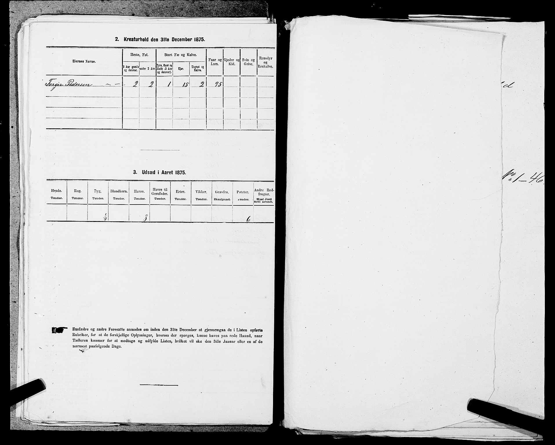 SAST, 1875 census for 1115P Helleland, 1875, p. 880