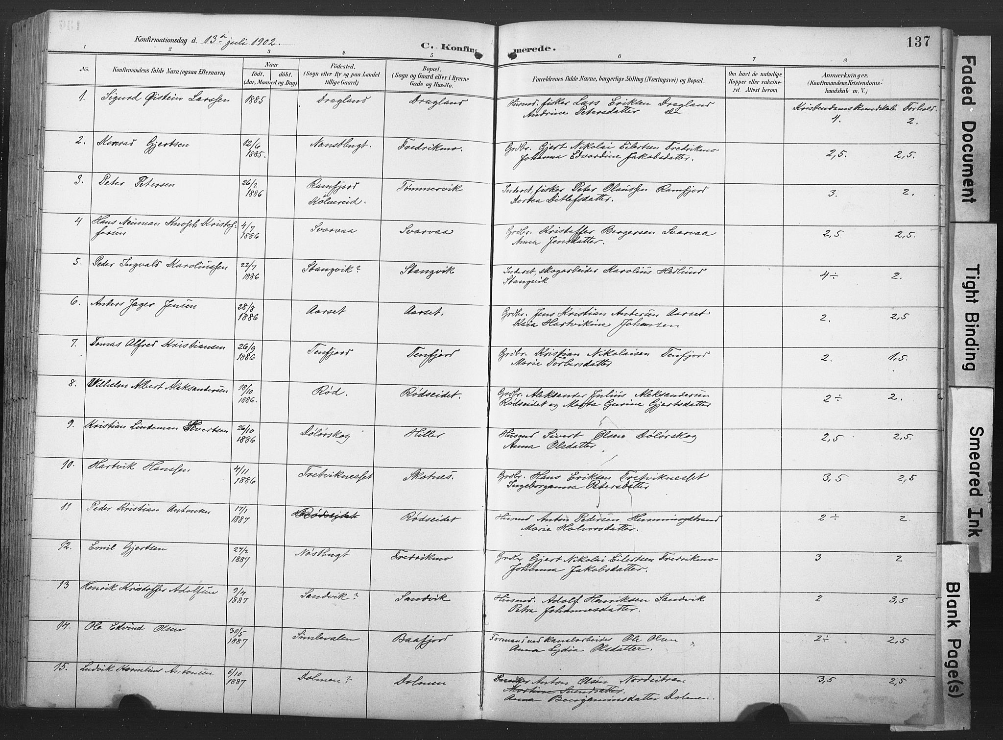 Ministerialprotokoller, klokkerbøker og fødselsregistre - Nord-Trøndelag, SAT/A-1458/789/L0706: Parish register (copy) no. 789C01, 1888-1931, p. 137