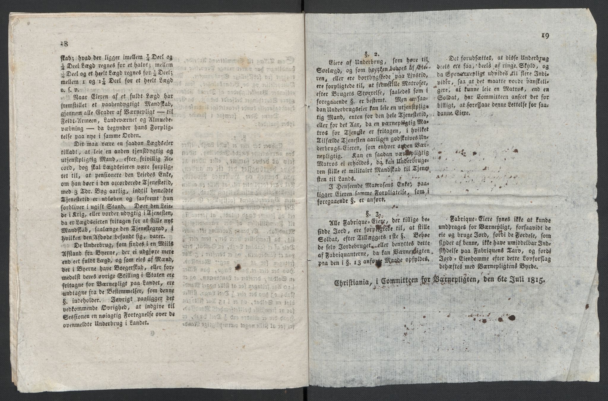 Christie, Wilhelm Frimann Koren, AV/RA-PA-0014/F/L0005: Christies dokumenter fra Stortinget, 1815-1816, p. 287