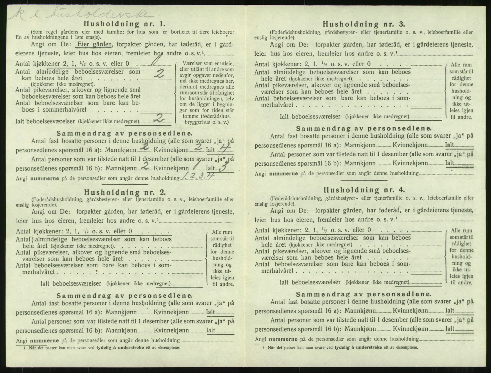 SAT, 1920 census for Bremsnes, 1920, p. 1328