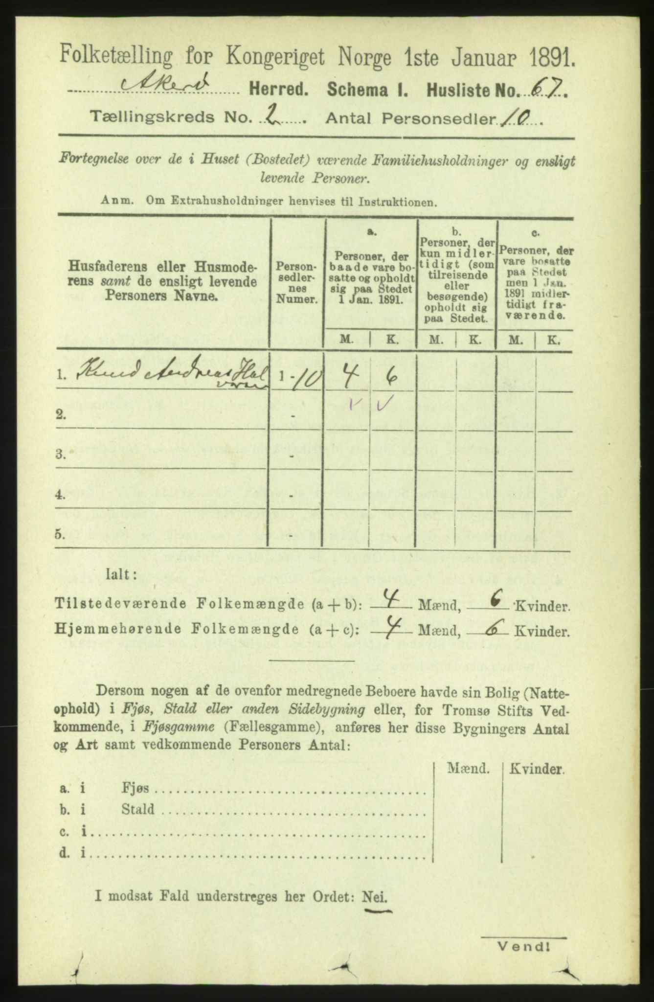 RA, 1891 census for 1545 Aukra, 1891, p. 641