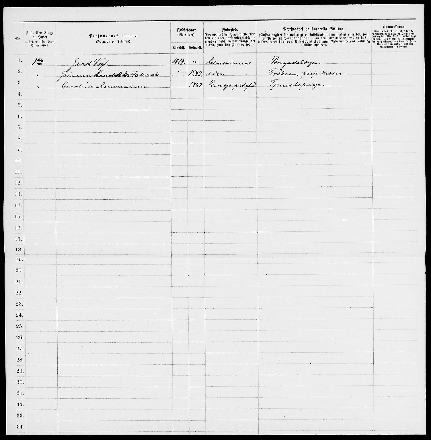 RA, 1885 census for 0101 Fredrikshald, 1885, p. 885