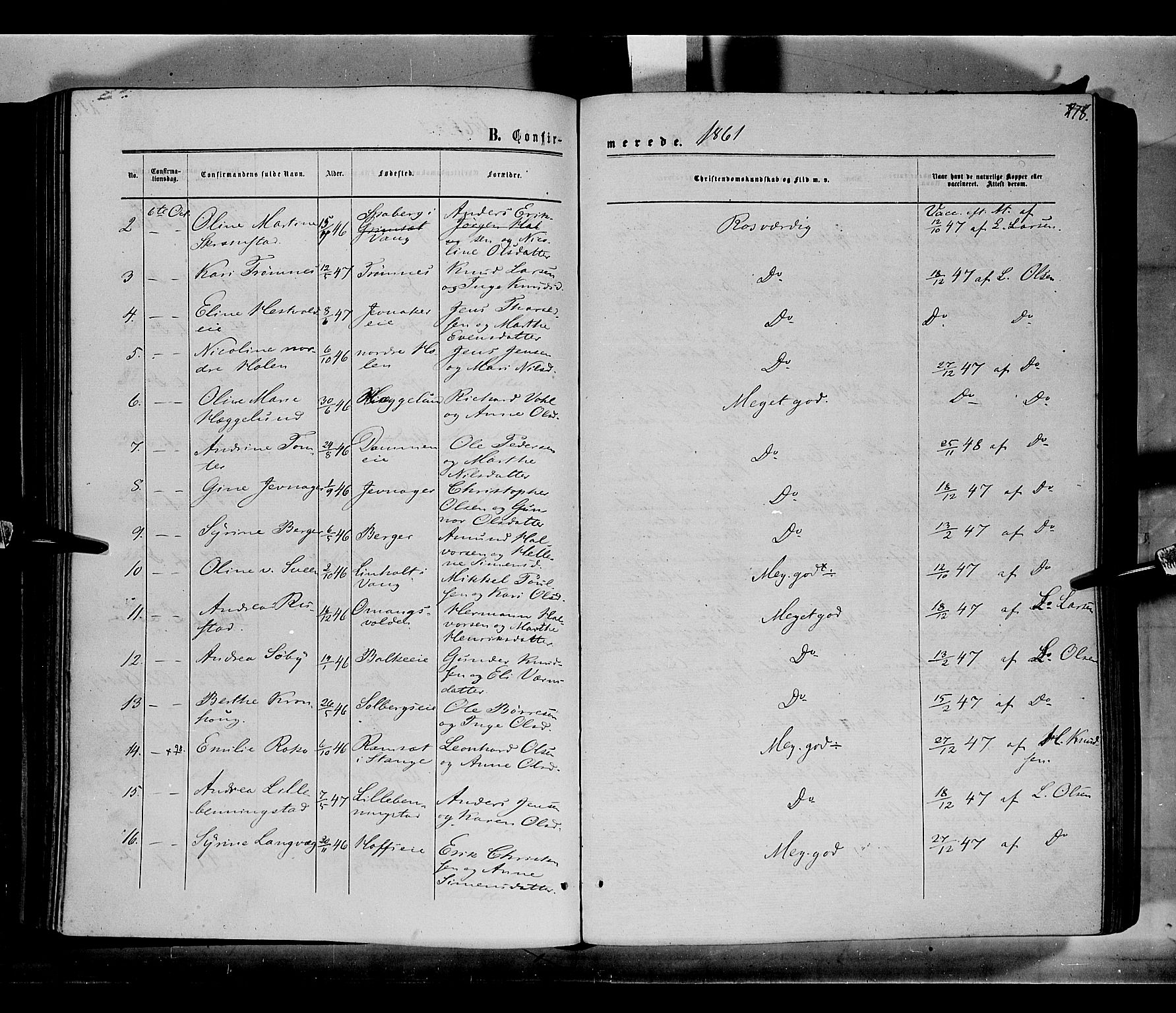 Løten prestekontor, AV/SAH-PREST-022/K/Ka/L0008: Parish register (official) no. 8, 1860-1877, p. 278