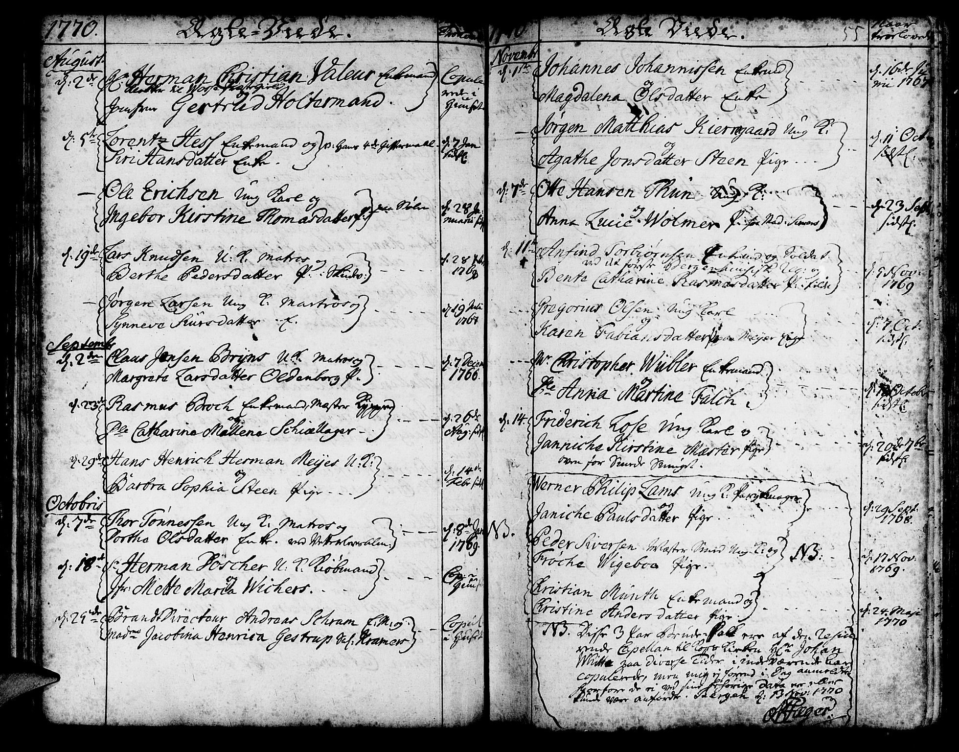 Korskirken sokneprestembete, AV/SAB-A-76101/H/Haa/L0009: Parish register (official) no. A 9, 1743-1861, p. 55