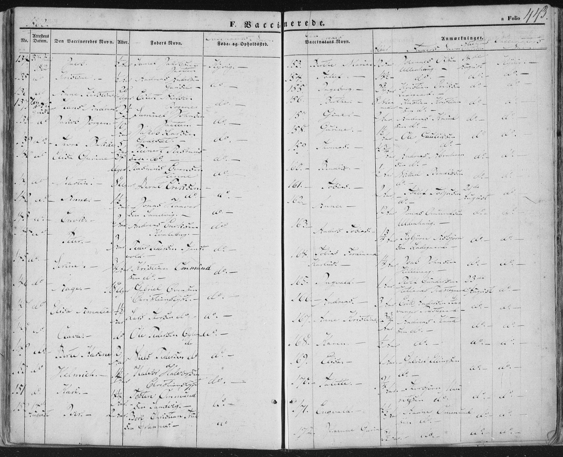 Hetland sokneprestkontor, AV/SAST-A-101826/30/30BA/L0002: Parish register (official) no. A 2, 1849-1869, p. 443