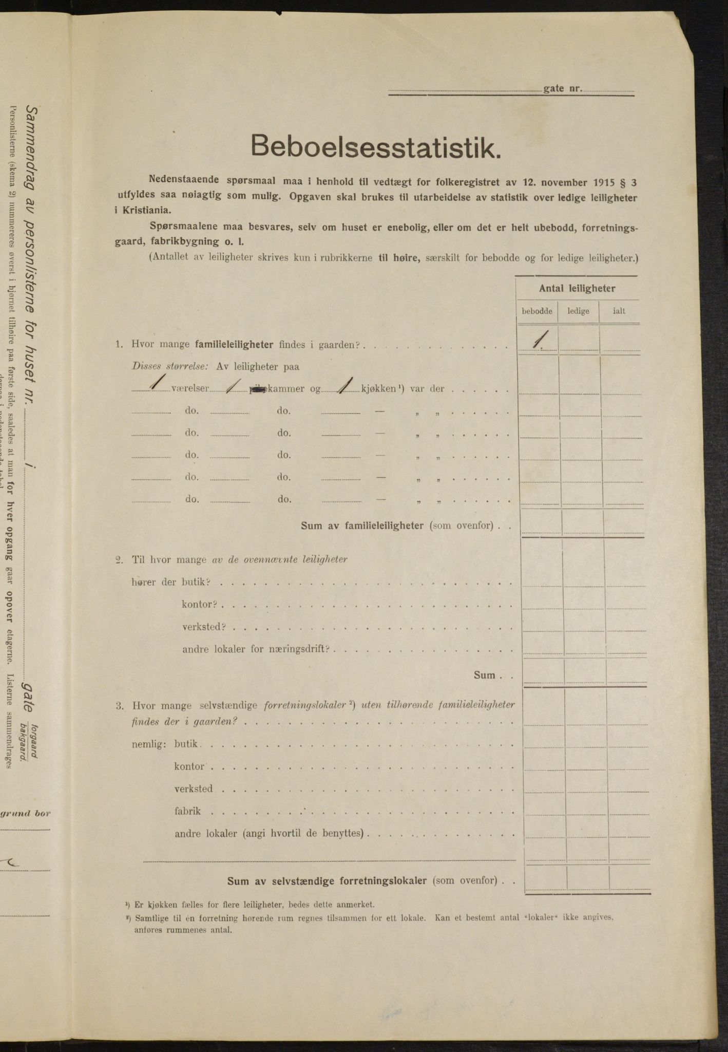 OBA, Municipal Census 1916 for Kristiania, 1916, p. 34979