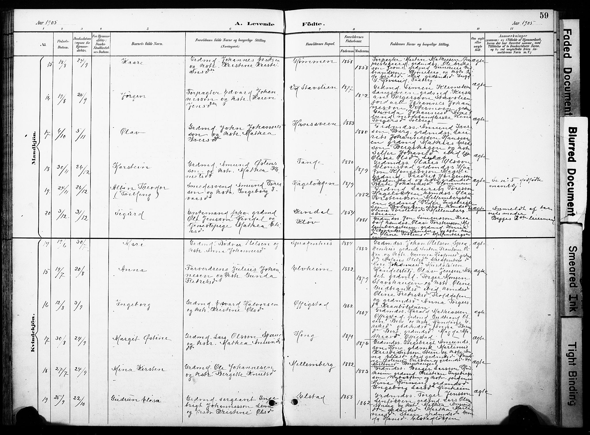 Øyer prestekontor, SAH/PREST-084/H/Ha/Haa/L0011: Parish register (official) no. 11, 1894-1905, p. 59