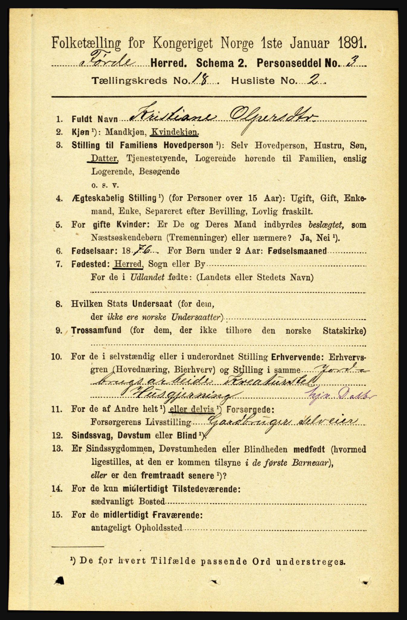 RA, 1891 census for 1432 Førde, 1891, p. 6378