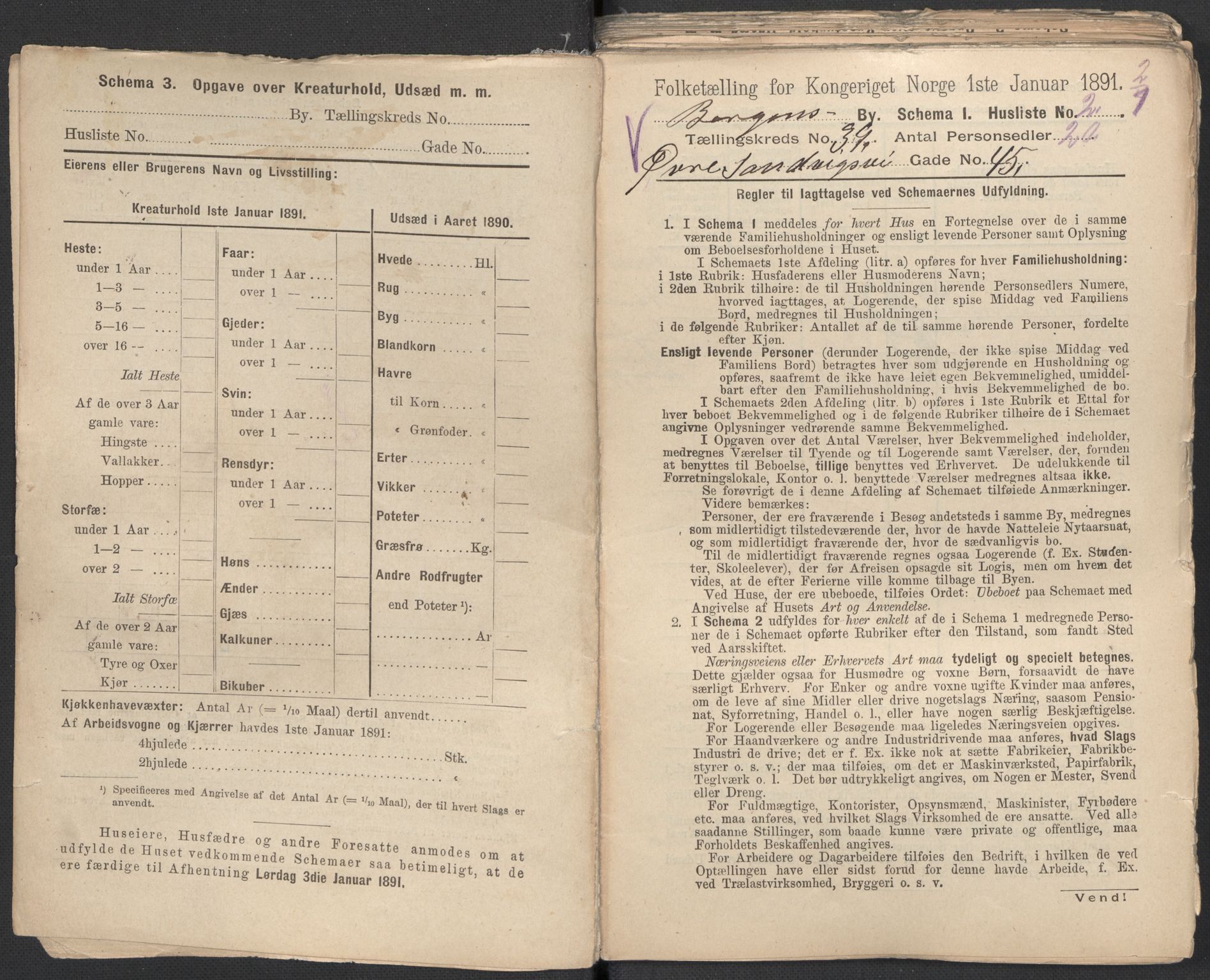 RA, 1891 Census for 1301 Bergen, 1891, p. 6448